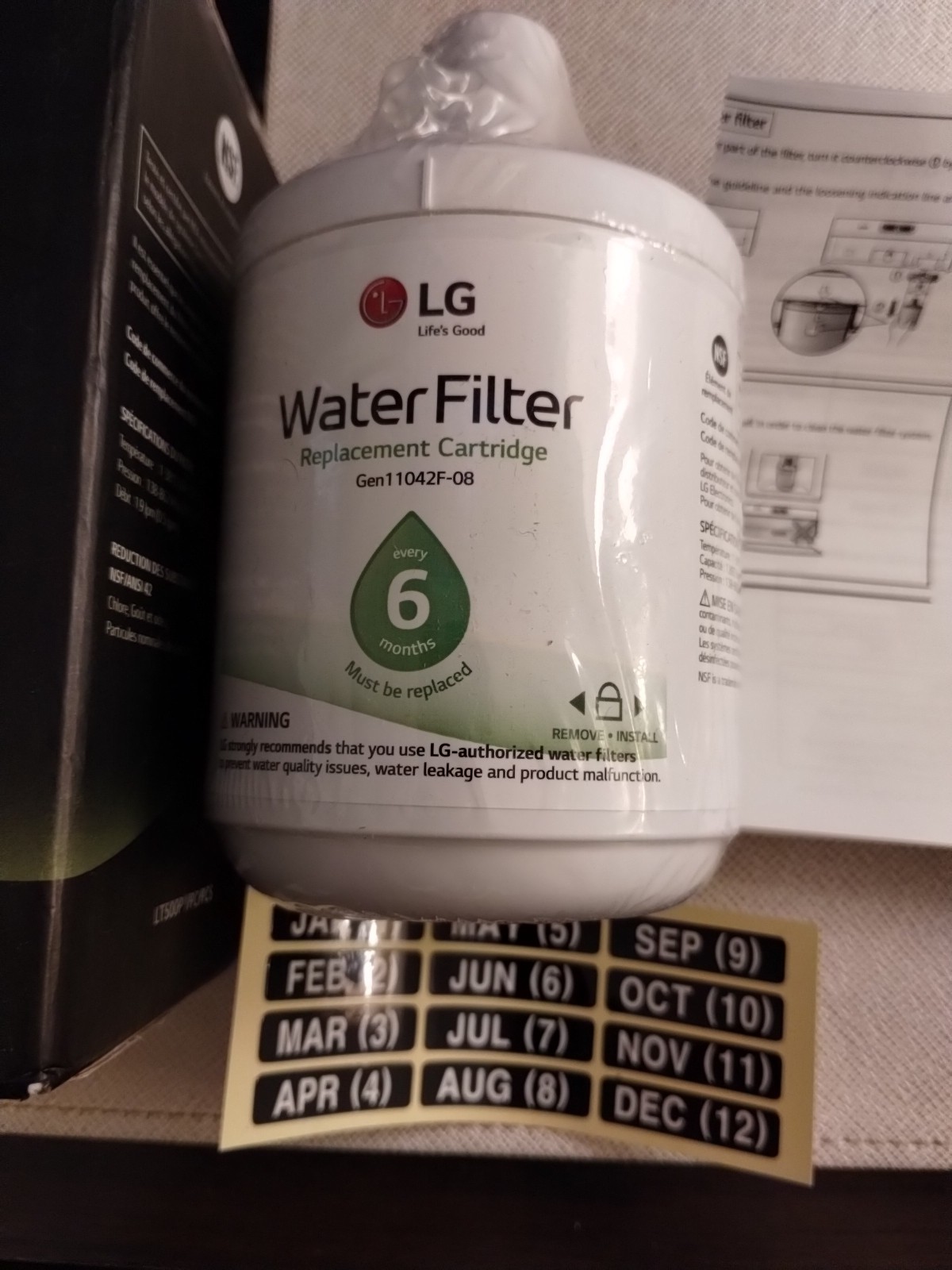 LG LT500P 6 Month 500 Gallon Capacity Replacement Refrigerator Water Filter