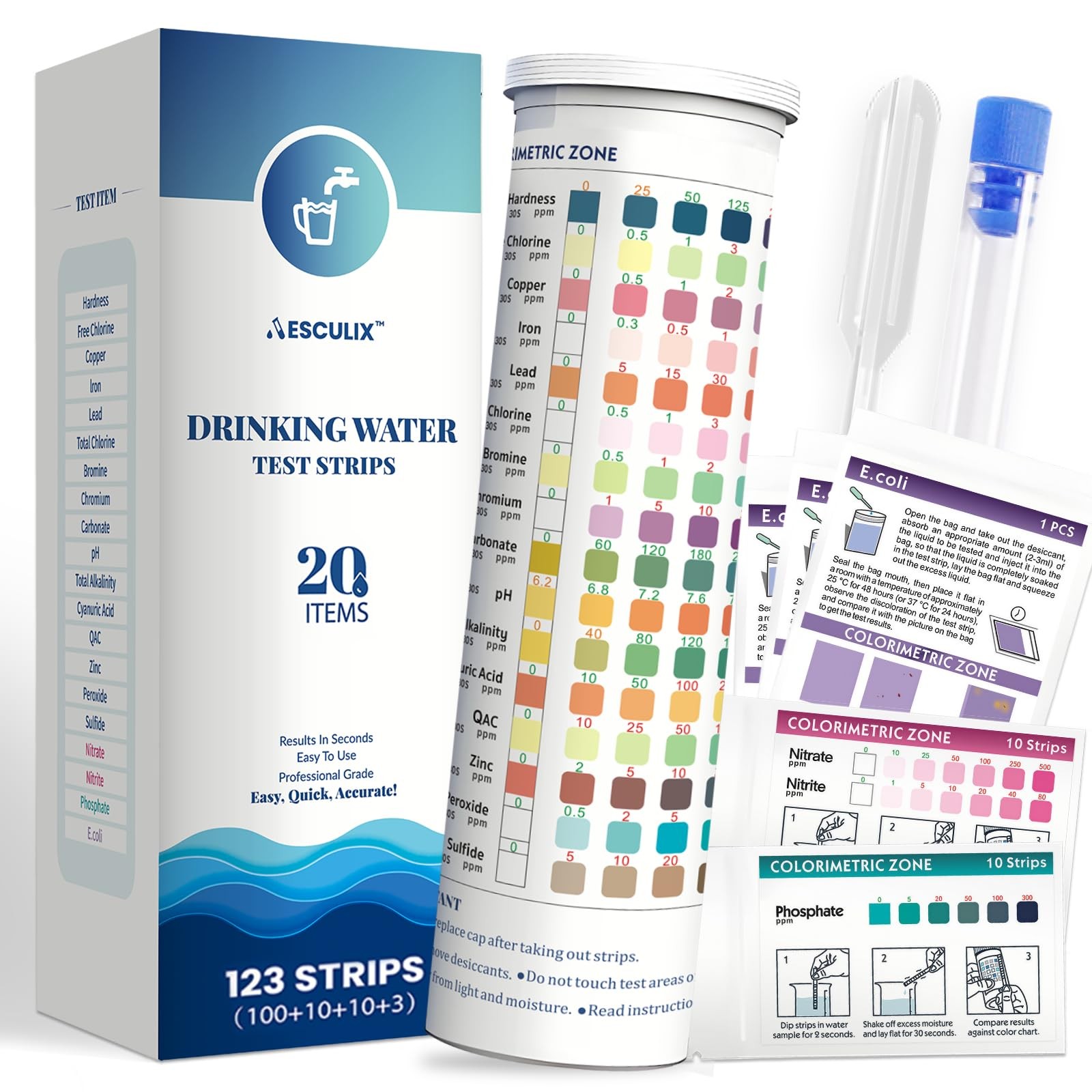 20 in 1 Water Tester for Drinking Water, Well Testing Kit, Suitable…