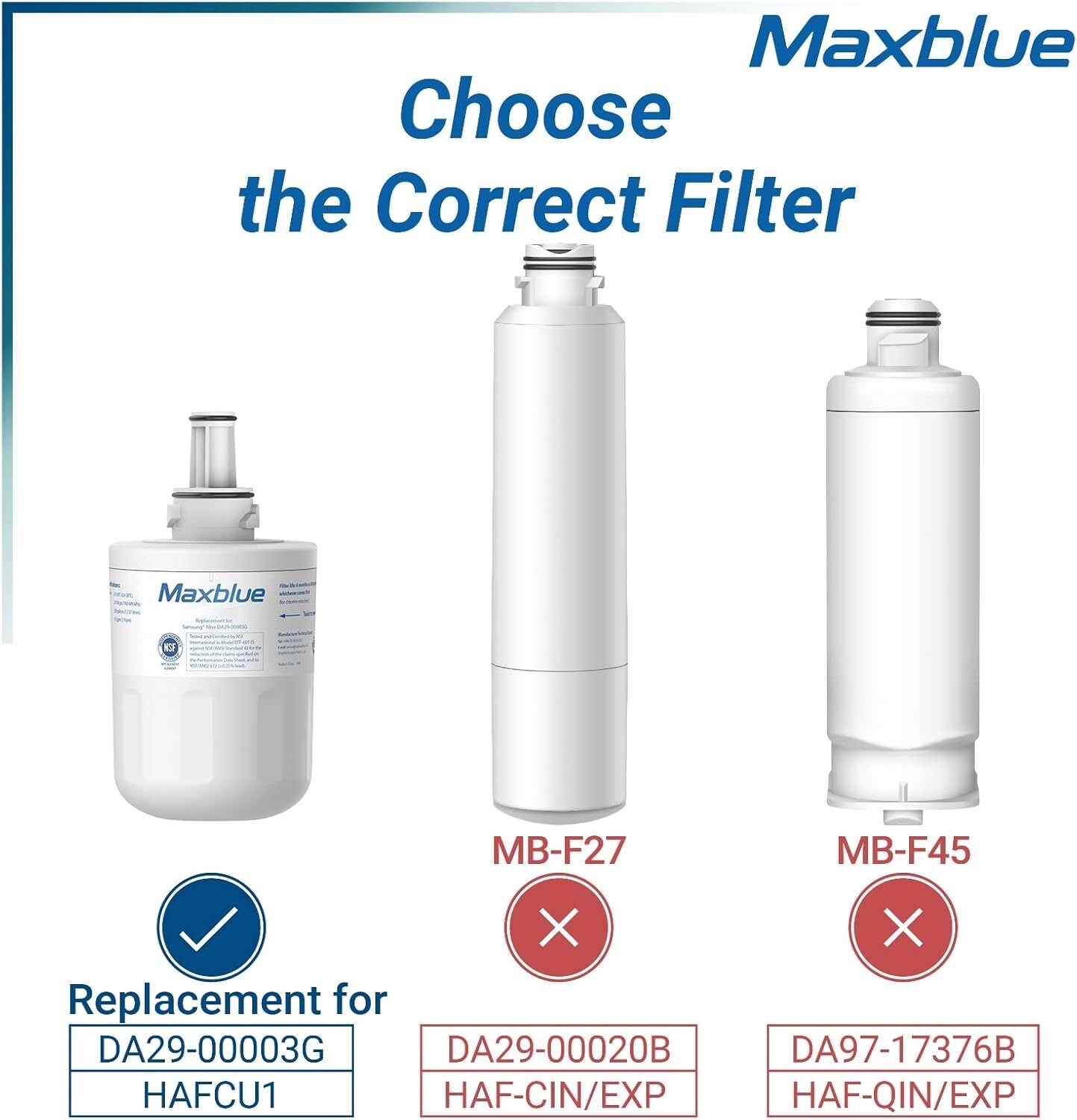 3-Pack Maxblue MB-00003G – Compatible Replacement for Samsung DA29-00003G Filter
