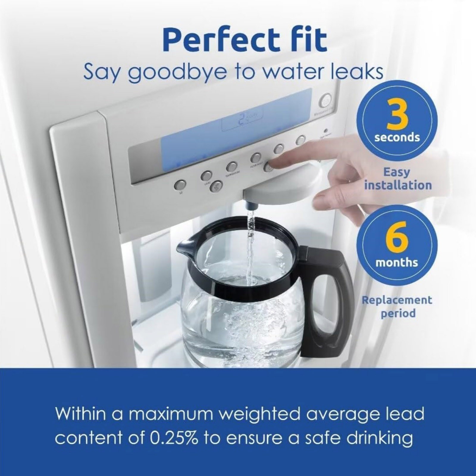 For Frigidaire EPTWFU01 Replacement Water System Filter Refrigerator Seconds