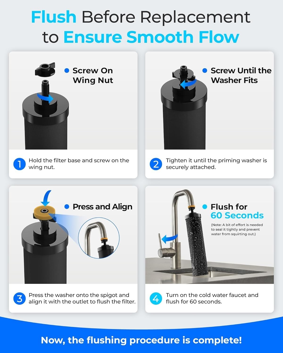 Waterdrop Alkaline Gravity-fed Water Filter System,Increase PH, Reduces Fluoride