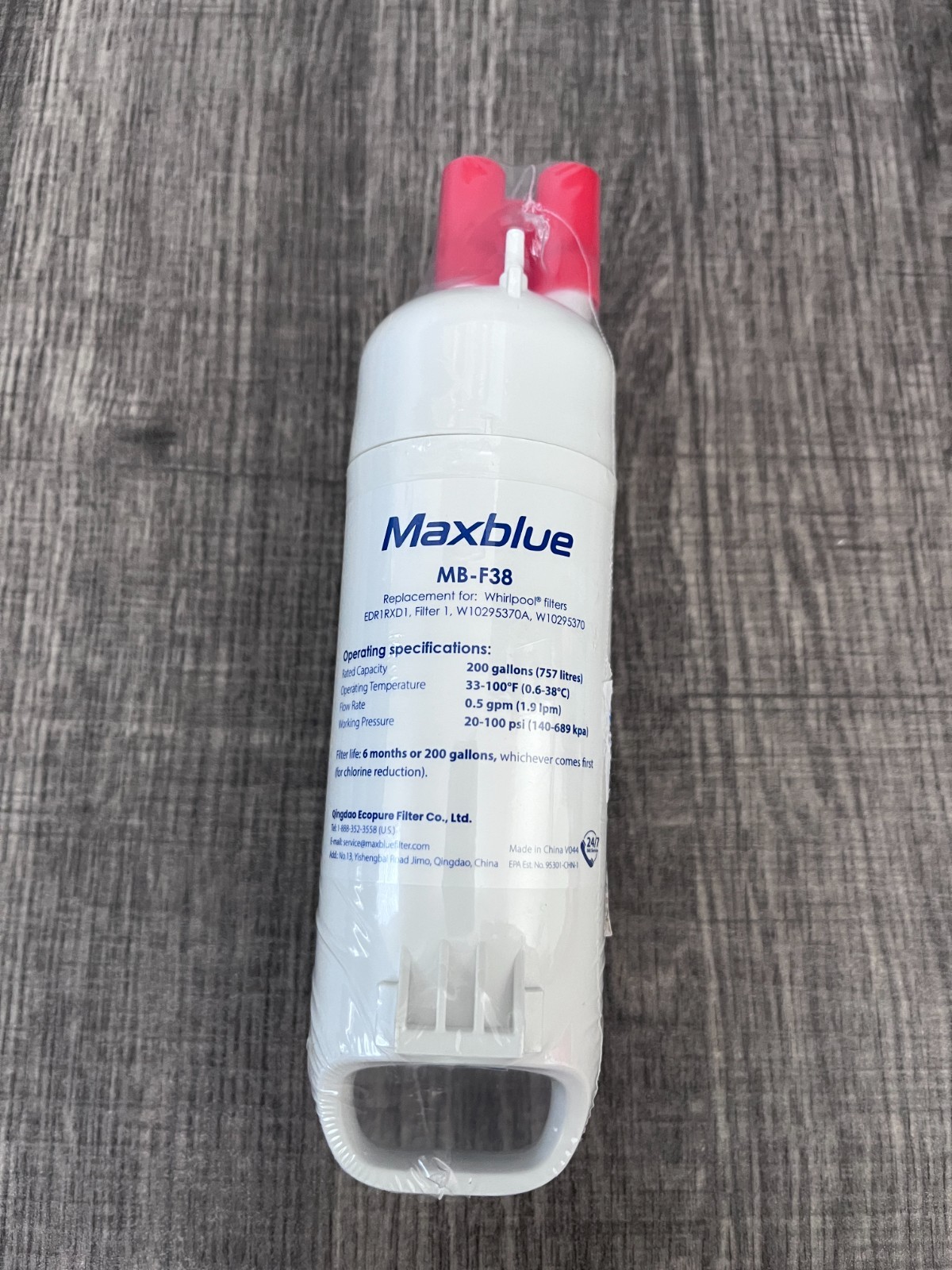 Maxblue MB-F38 Refrigerator Water Filter, 1 Pack