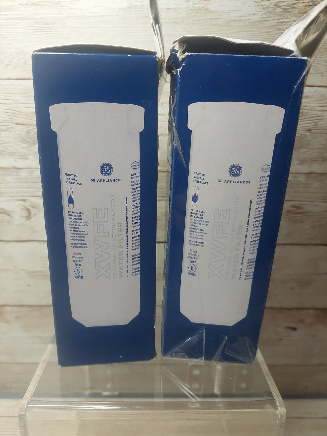 Lot Of 2 Genuine GE XWFE Refrigerator Water Filter – White OEM original No Chip