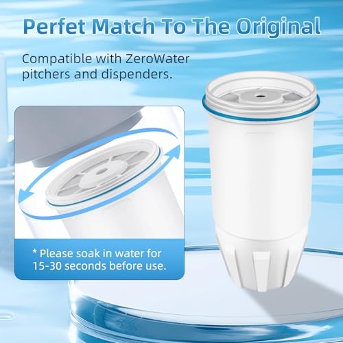 2 Pack Water Filter Replacement for Zero Pitchers ZR-001 ZR-017 ZR-004 Dispenser