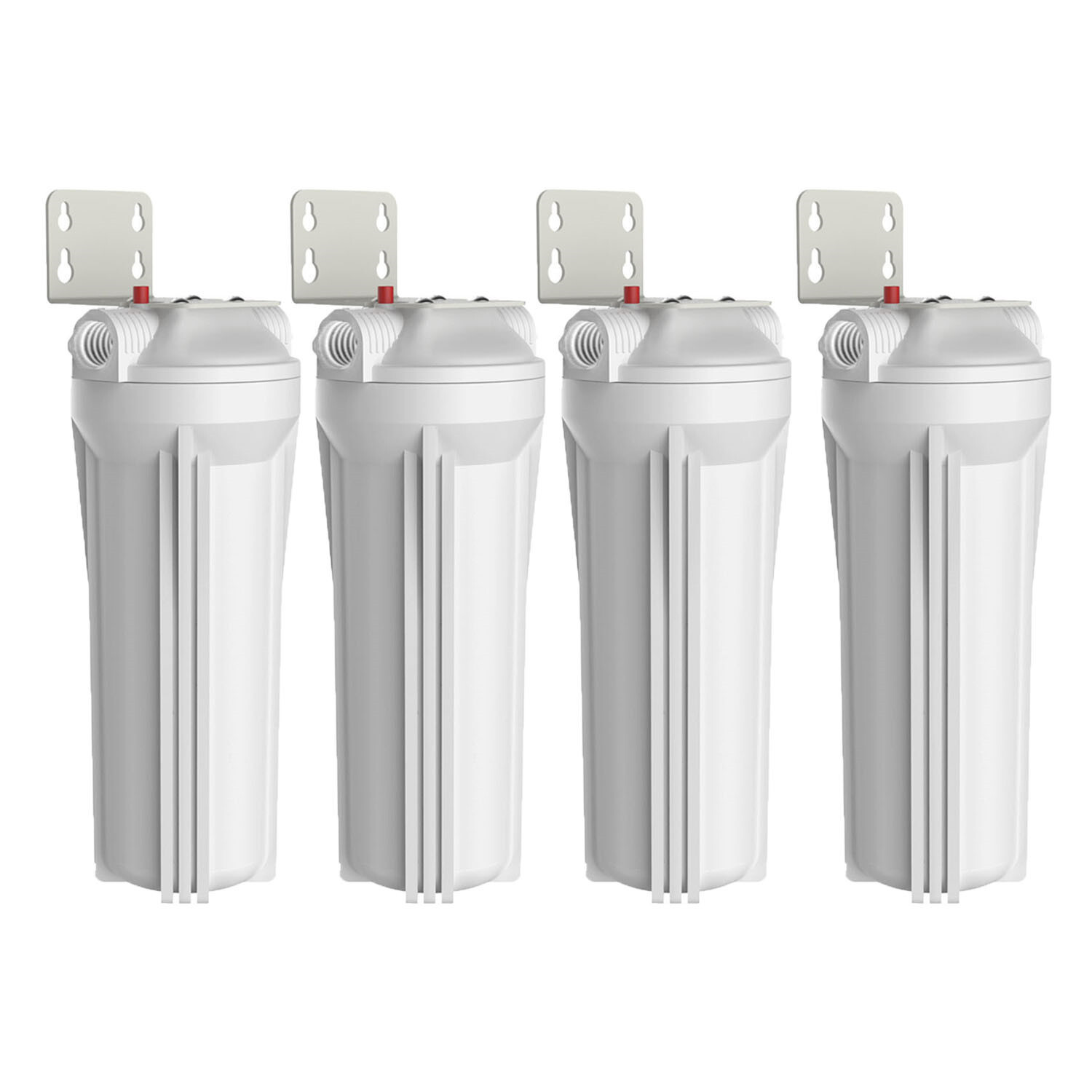 SimPure 4 Pack 10 Inch Whole House Water Filter Housing for 10″ x 2.5″ Filters