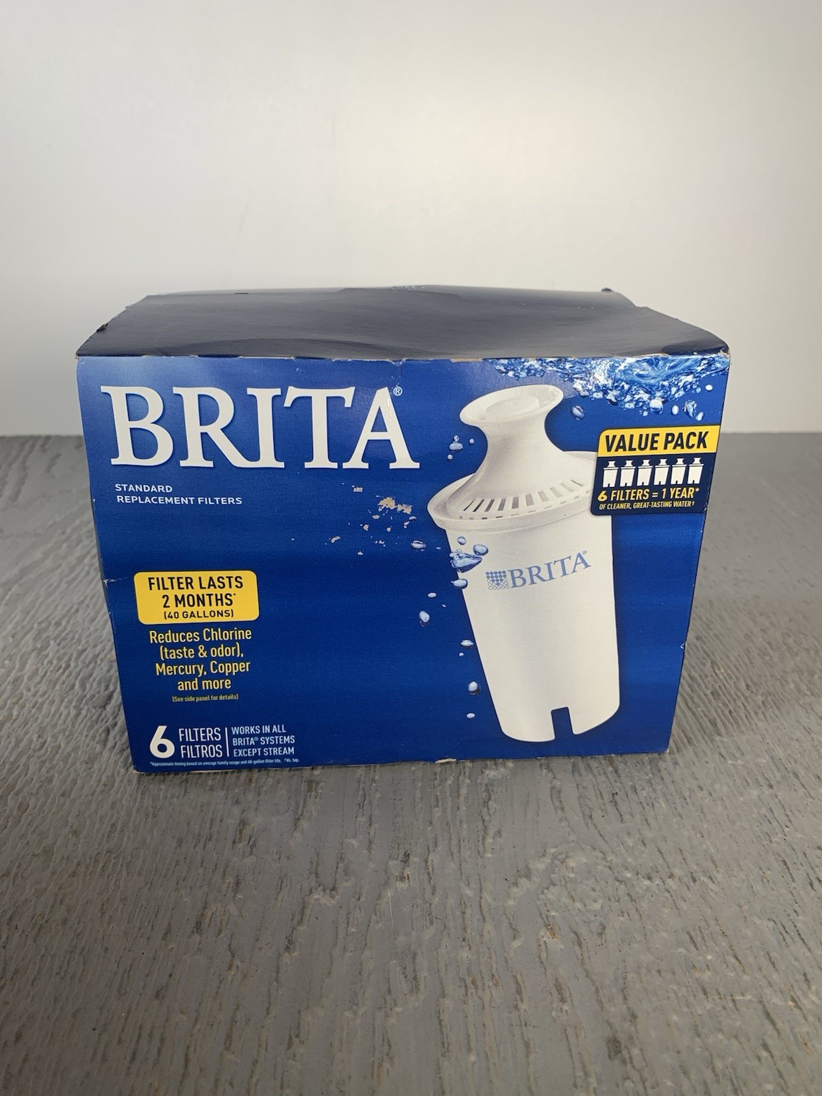 Brita Standard Water Filter Replacement Filters for Pitchers and Dispensers 6 PK