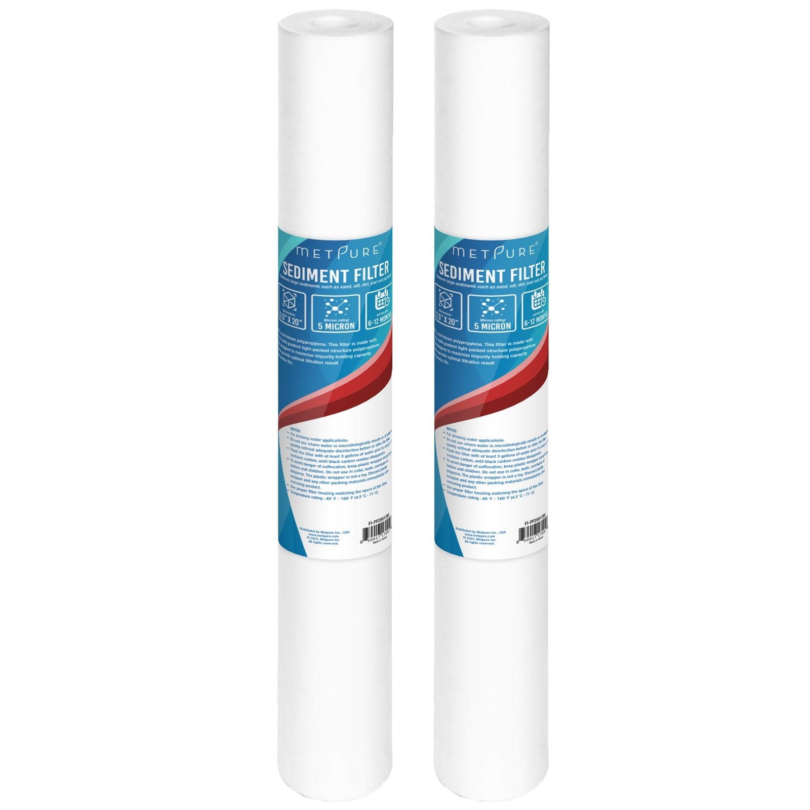 1 to 50 PACK 20″ x 2.5″ Whole House Sediment Water Filter Cartridges 5 Micron PP