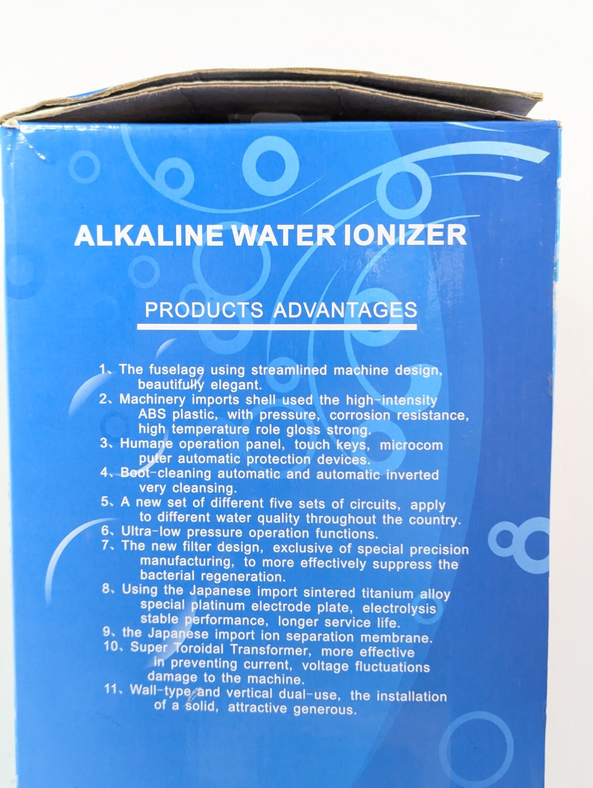 Alkaline Water Ionizer Machine Water Purifier Bespring 1108/10K Open Box