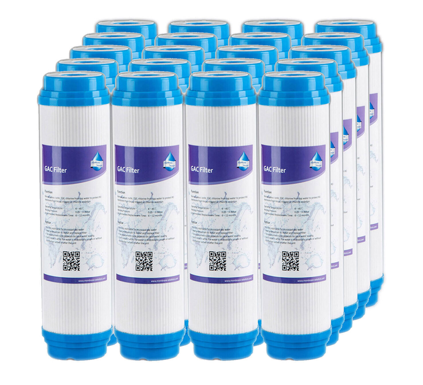 1-20 Pack 5 Micron 10″ x 2.5″ Granular Activated Carbon Water Filter Whole House