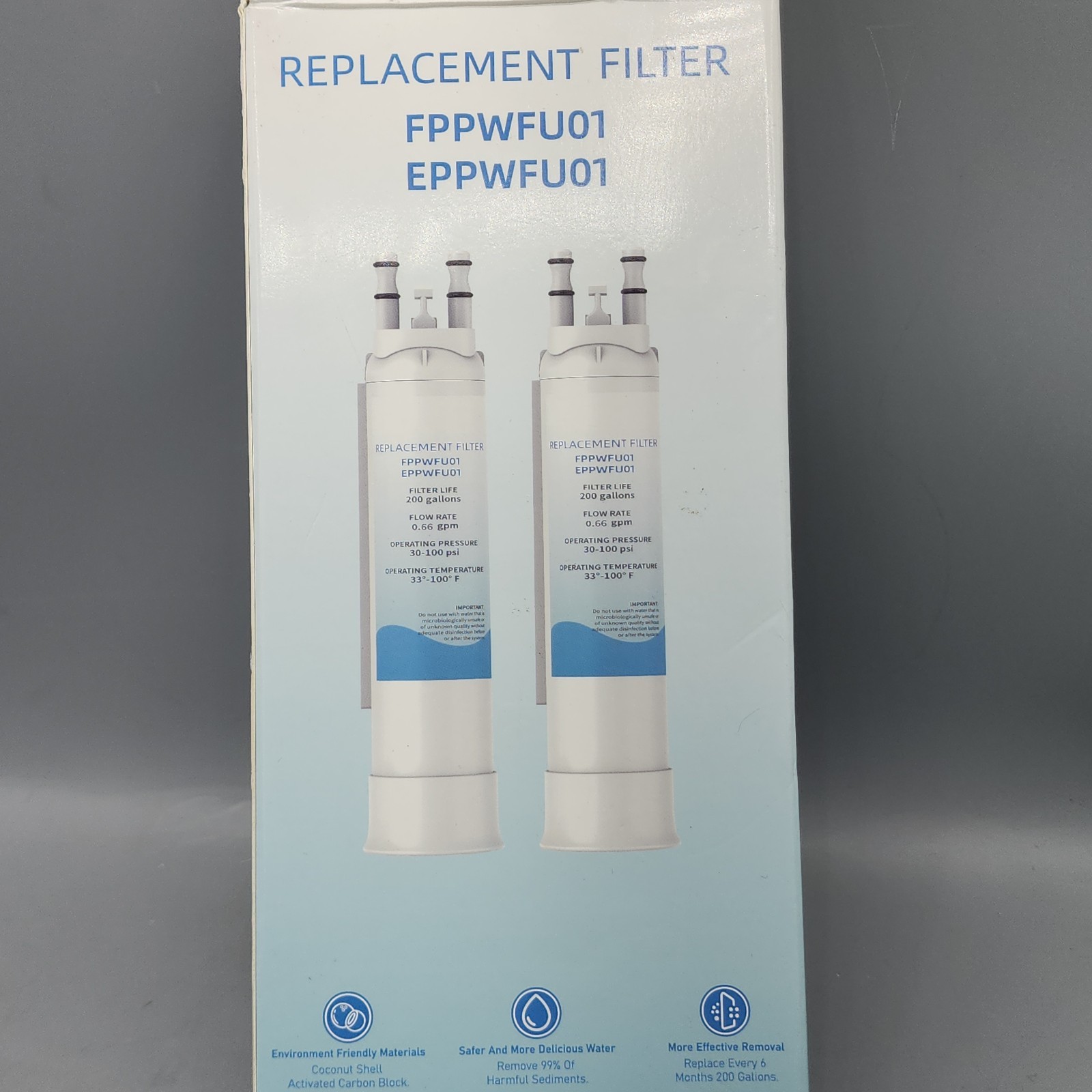 2x For Frigidaire PWF-1 FPPWFU01 EPPWFU01 Refrigerator Water Ice Filter
