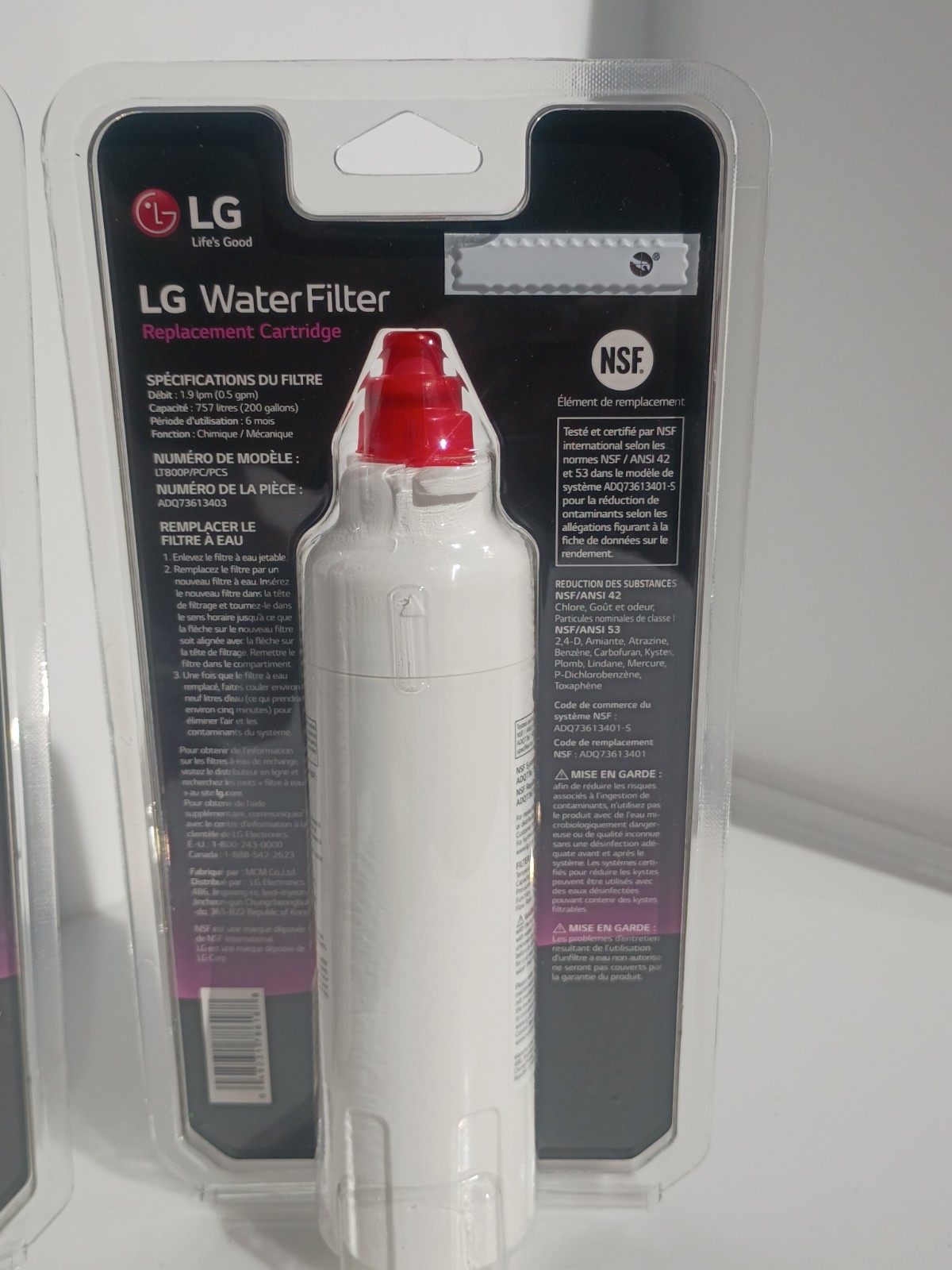 LG LT800P Refrigerator Water Filter ADQ73613403 Fits Kenmore 9490 NSF OEM 3 Pack