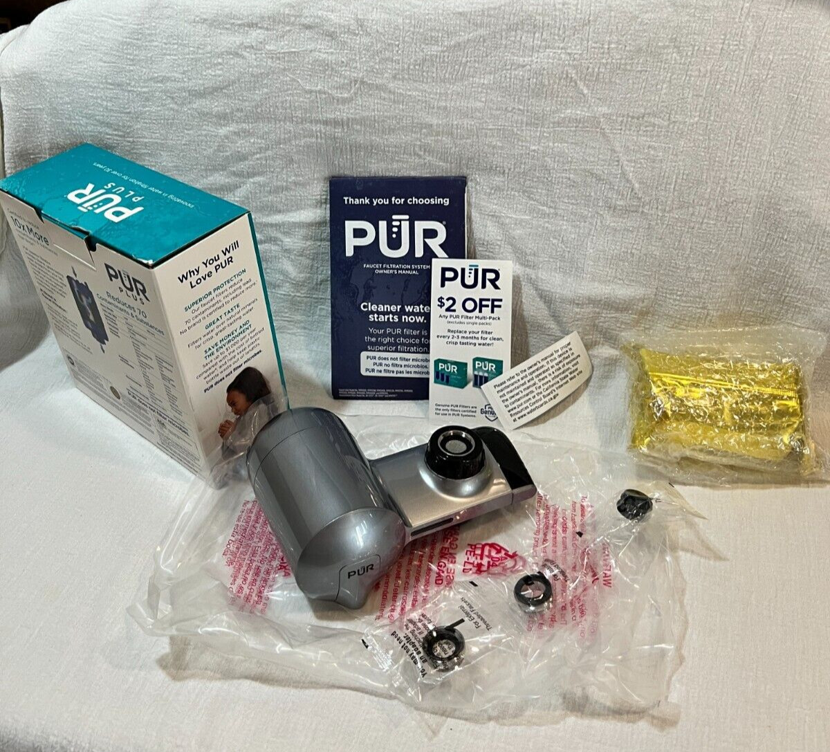 PUR Plus Mineral Core Filter Faucet Filtration System Black extra filter
