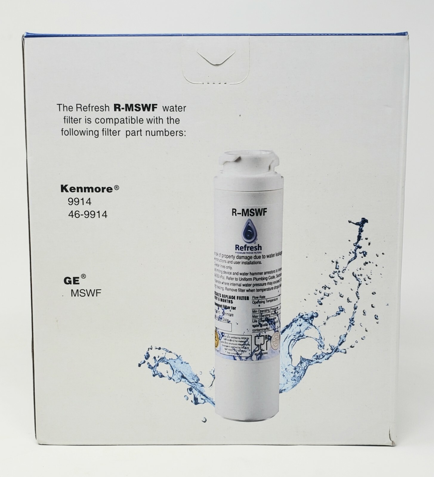Refresh R-MSWF Water Filter Compatible with Kenmore 9914, 46-9914, GE MSWF (3pk)