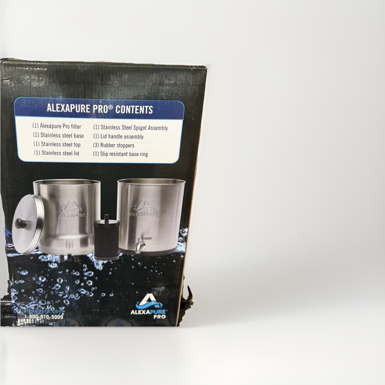 Alexapure Pro Stainless Steel Water Filtration System Gravity Fed