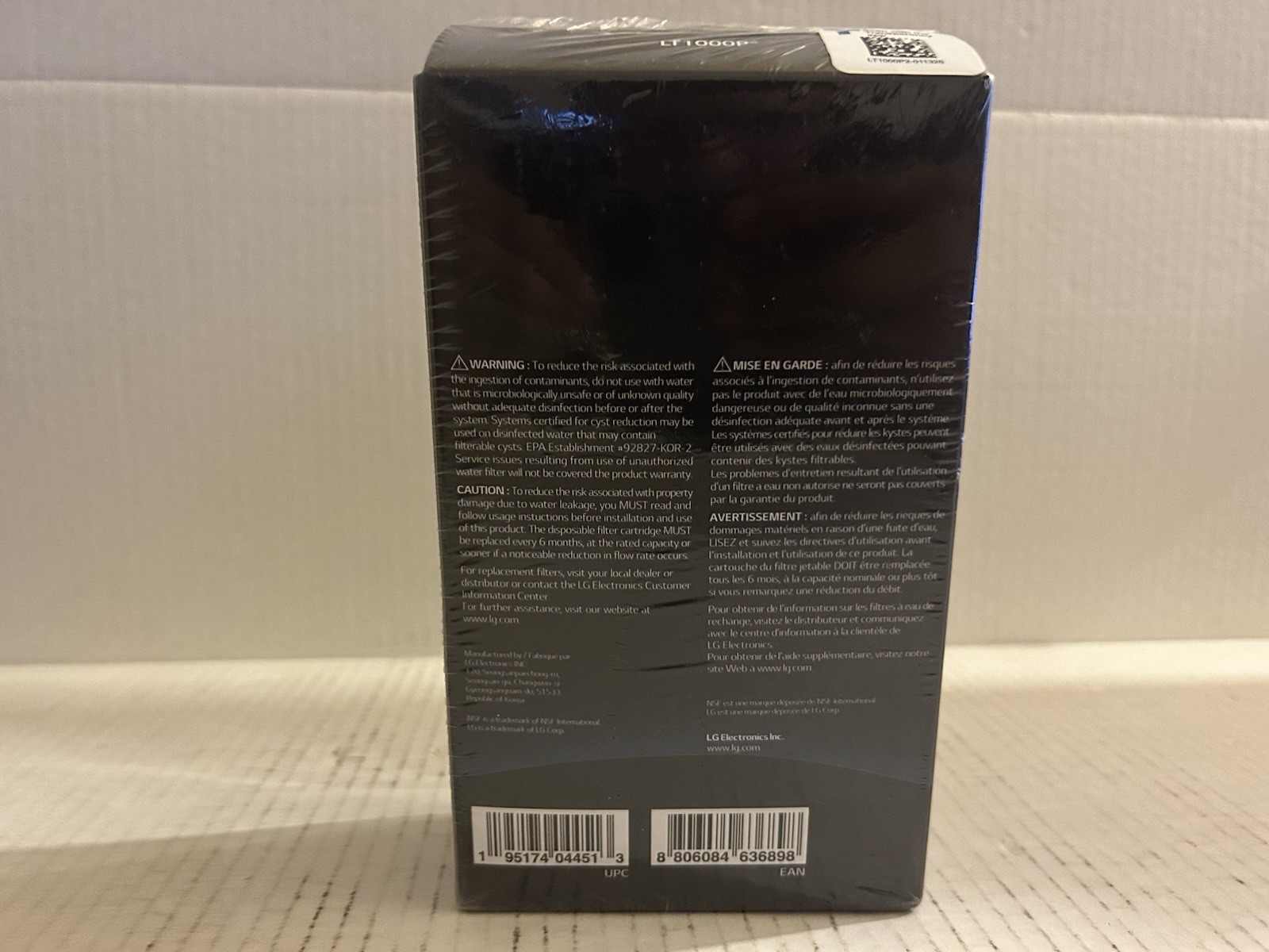 2pk LG Refrigerator Water Filter LT1000P2 Replacement Cartridge Genuine