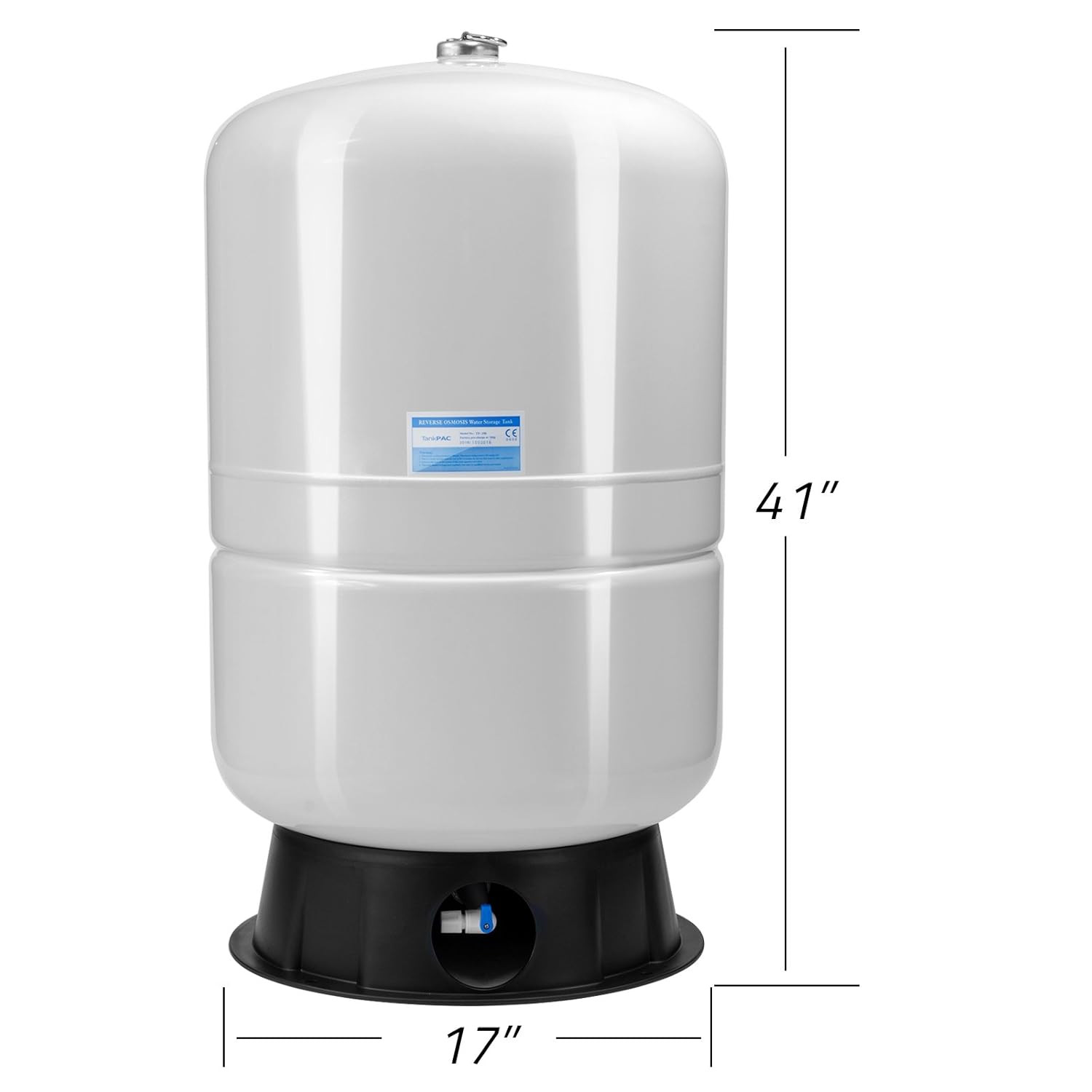 T40M 40 Gallon Pre-Pressurized Water Storage Tank for Reverse Osmosis RO Systems