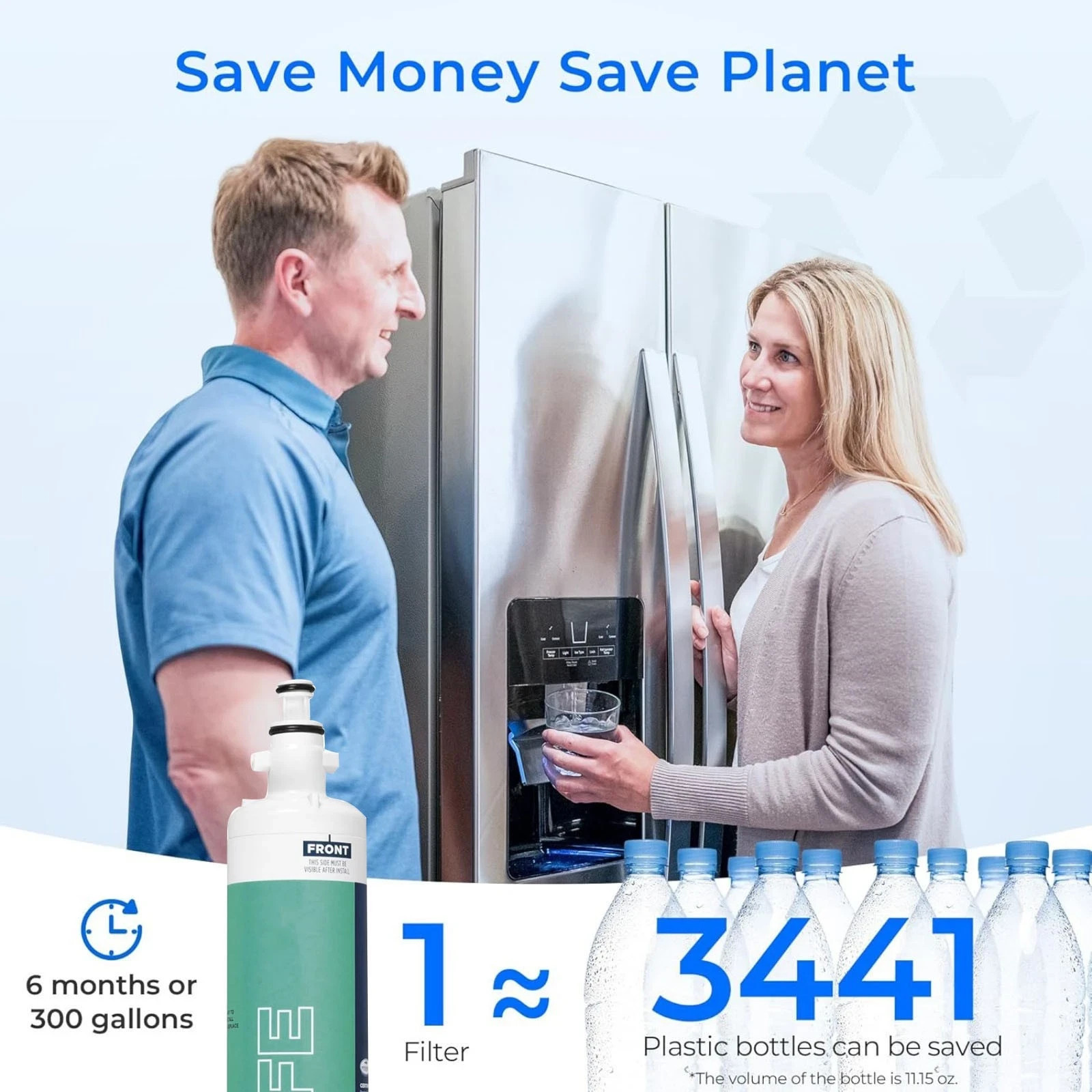 For GE RPWFE Water Filter For Refrigerator Replacement Without Chip