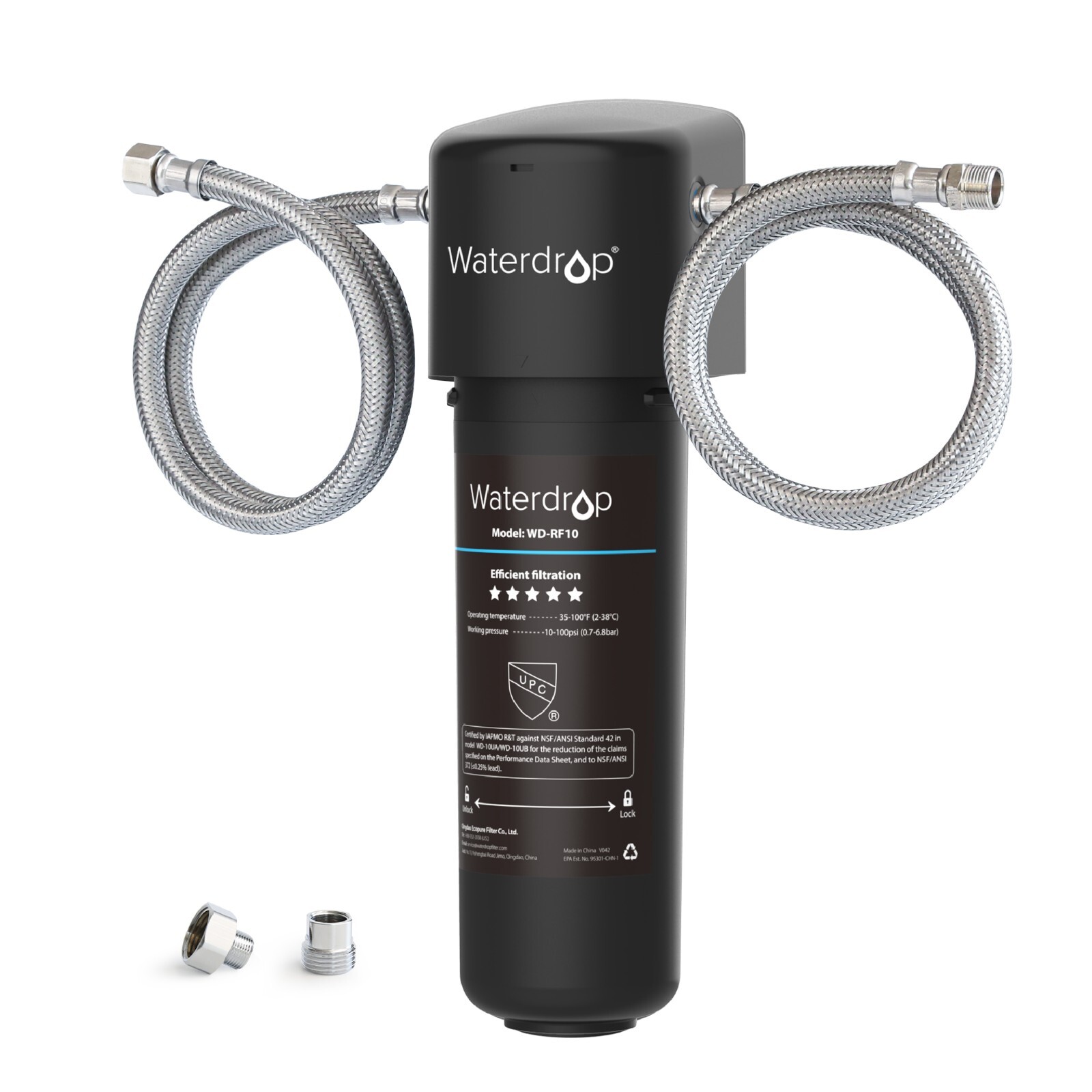 Waterdrop 10UA Under Sink Water Filter System,8K Gallons High Chlorine Reduction