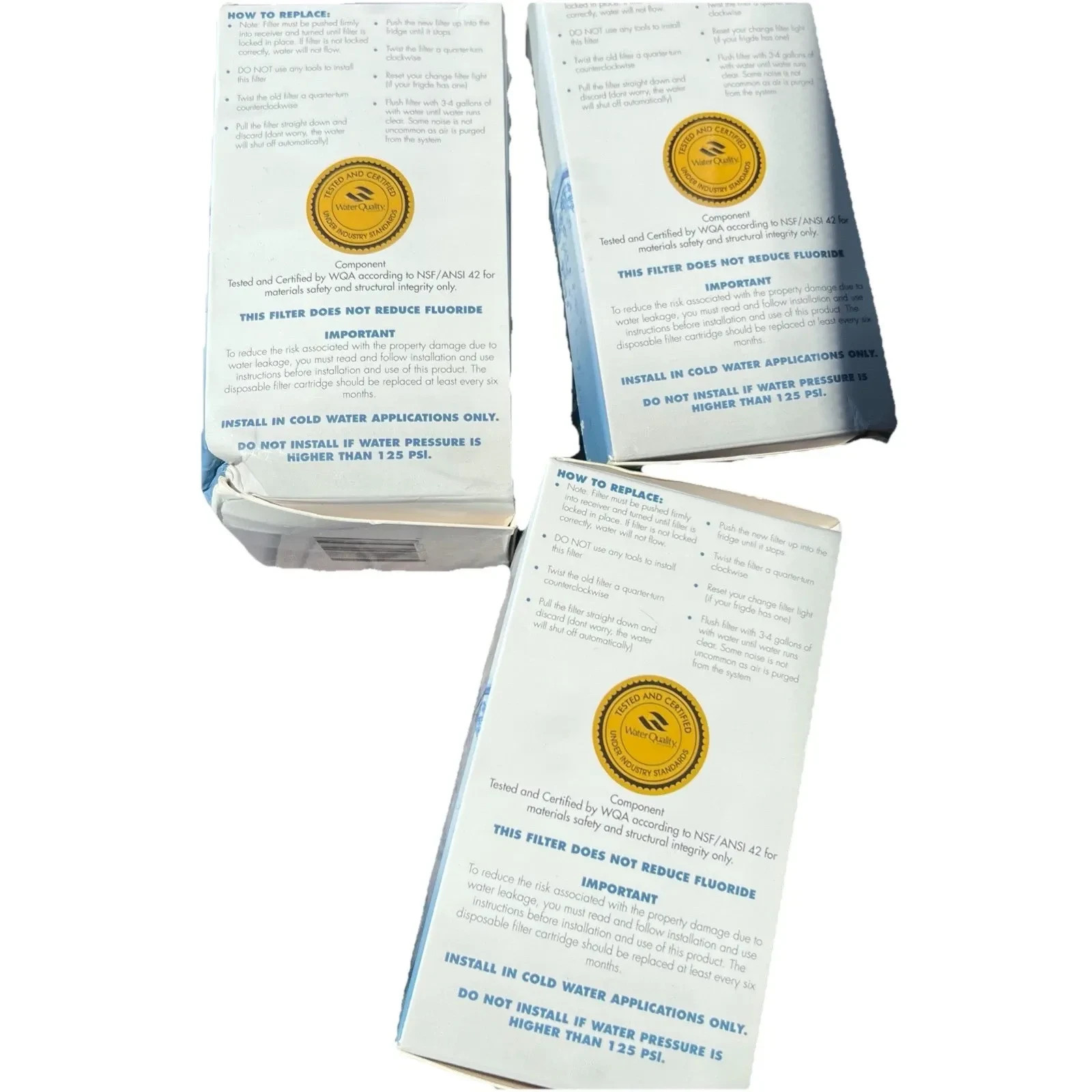 Kenmore 46-9911 Water Filter Lot of 3 469911 Frigidaire Ice & Water OEM