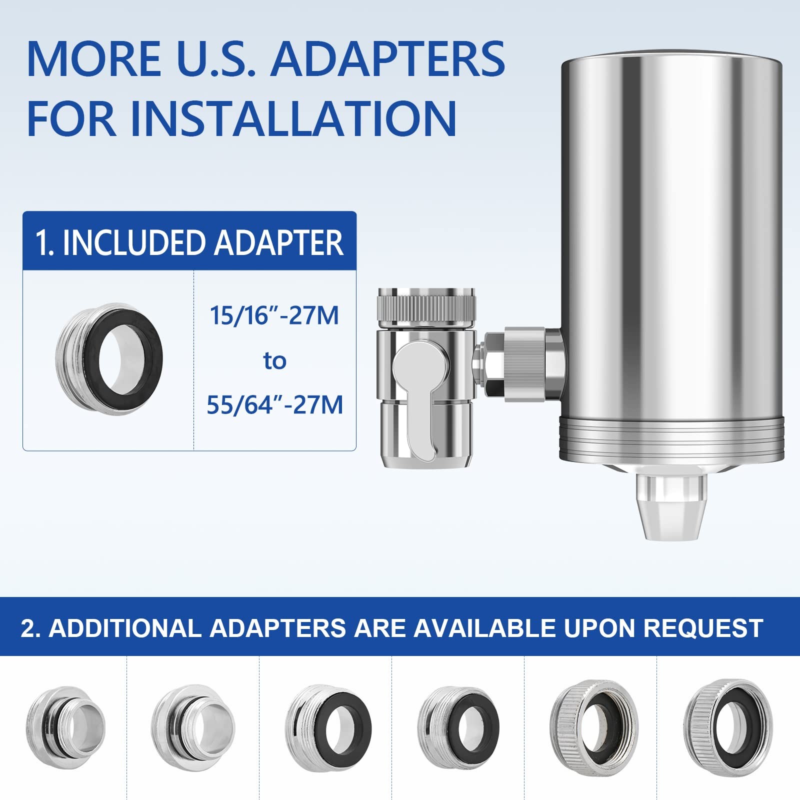 1200 Gallons Faucet Water Filter, 2.2 GPM Outlet Flow Rate Tap Water Filter, …