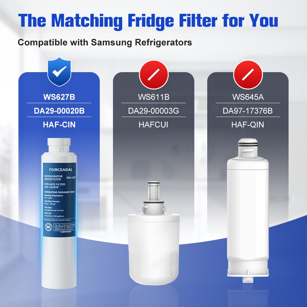 2-6 Pack Samsung DA29-00020B HAF-CIN/EXP Replacement Refrigerator Water Filters