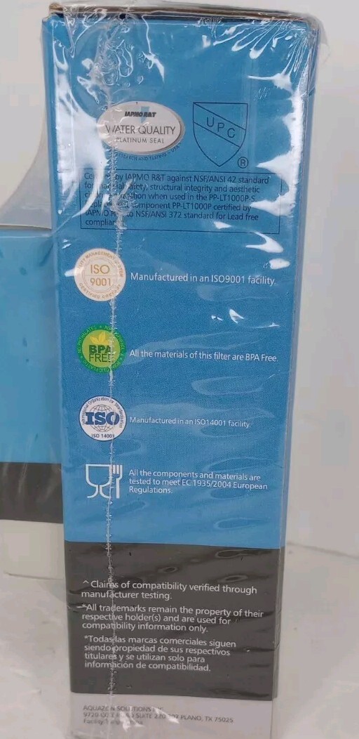 Pure Plus Refrigerator Water Filter PP-LT1000P 2 Pack NEW See Description