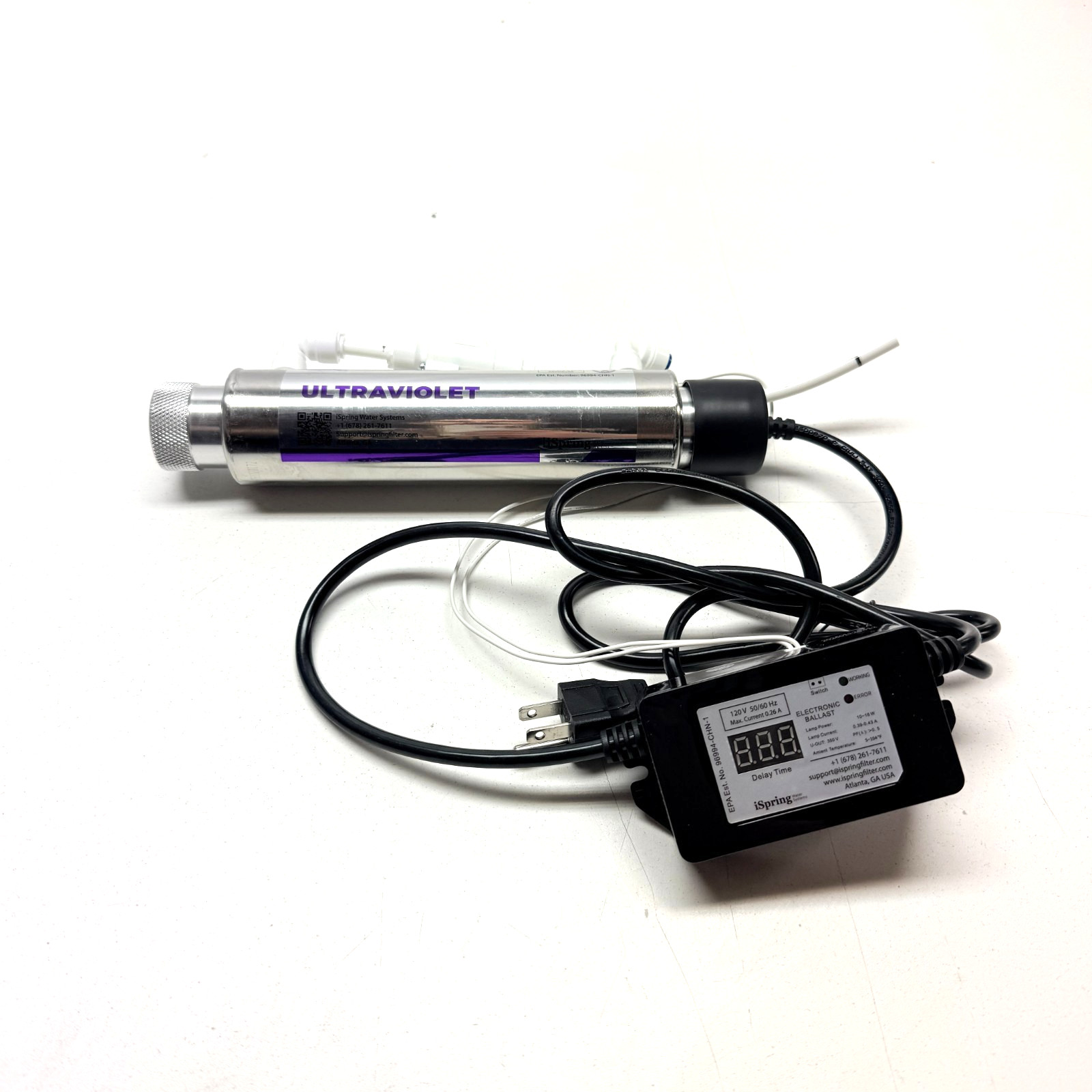 iSpring UVF11A UV Ultraviolet Light Water Filter with Smart Flow Control Switch