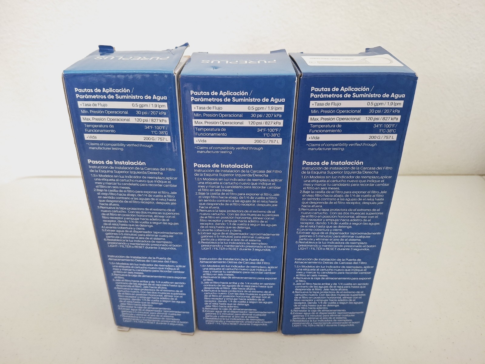 PurePlus Replacement Refrigerator Water Filters RWF4700AC 3-Pack New Free S&H