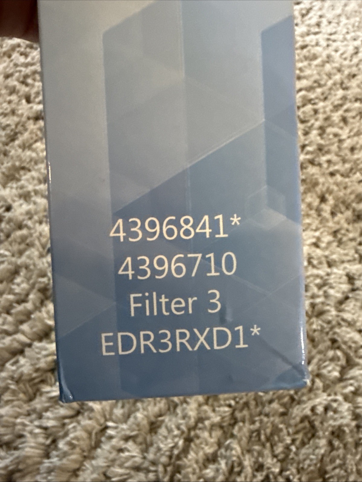 Waten H20 4396841 *4396710 Water Replacement Filter 3 EDR3RXD1 Brand New Sealed