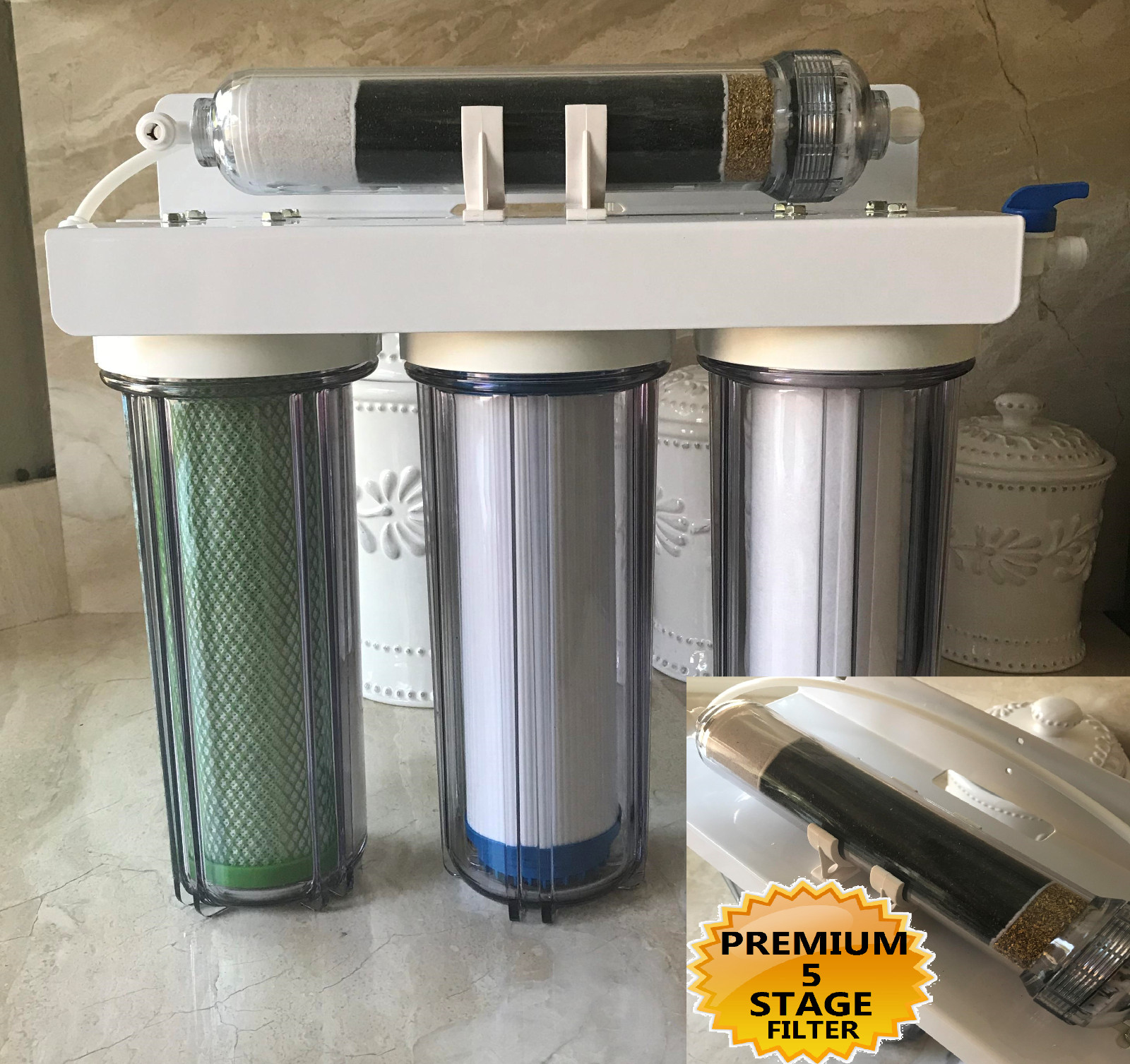 8 STAGE SUPERIOR UNDER SINK DRINKING WATER FILTER SYSTEM SEDIMENT-CARBON-PH