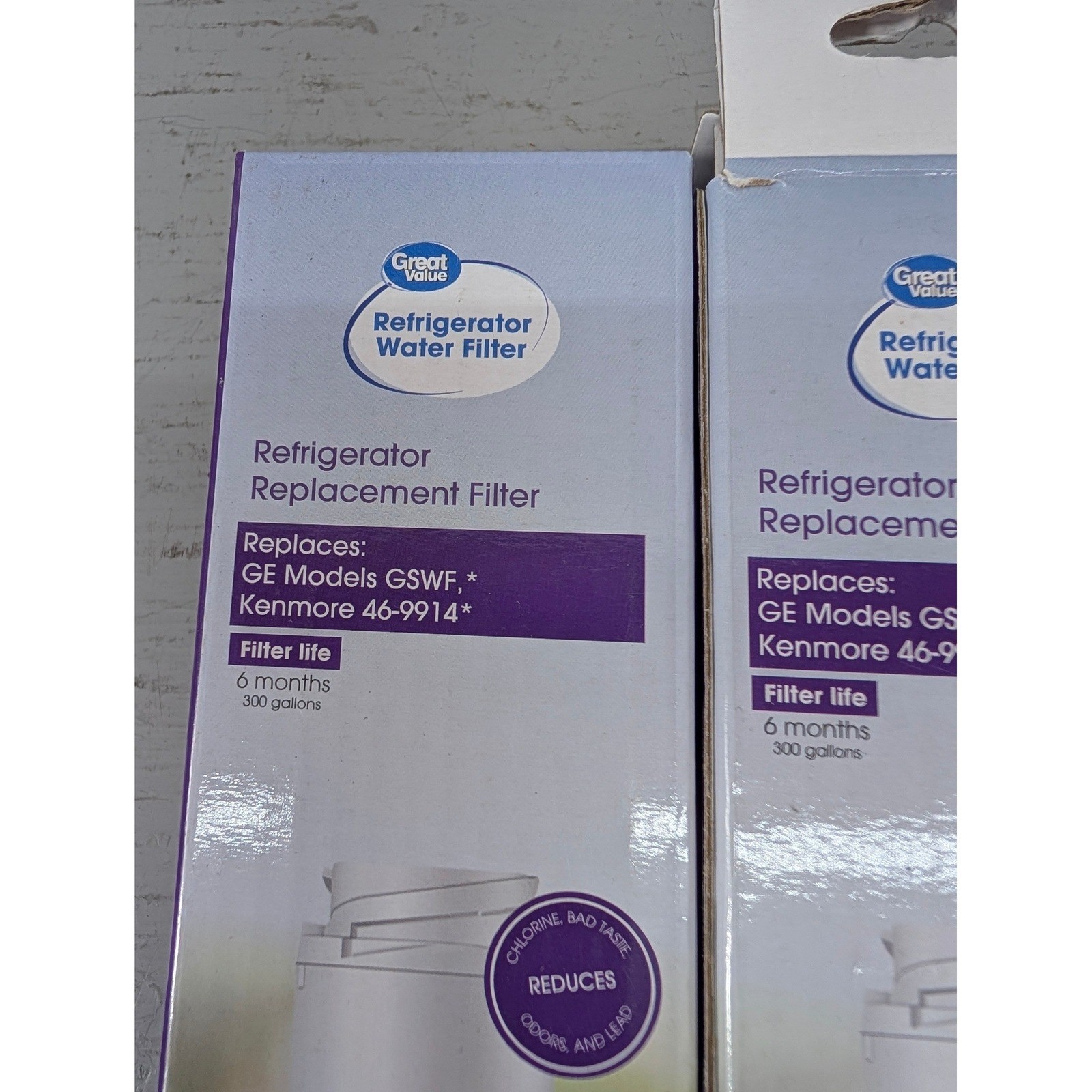 3 Great Value Refrigerator Water Filter Replaces GE Model RPWF 6months 300 gal