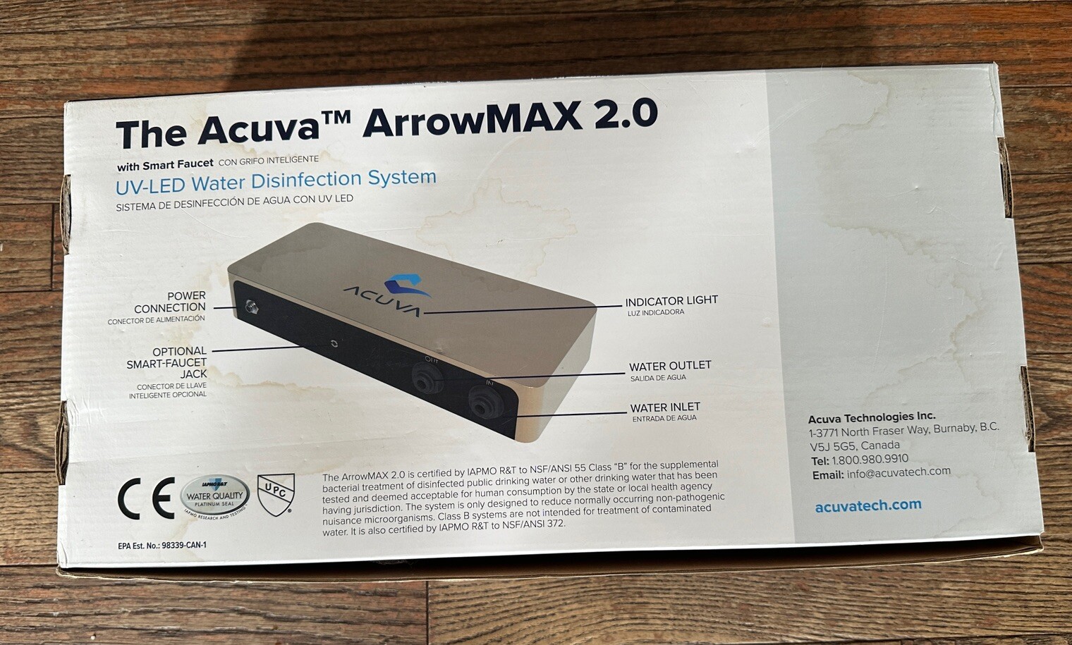 Acuva ArrowMax 2.0 Dual-stage Microbial Under Sink Water Filtration System