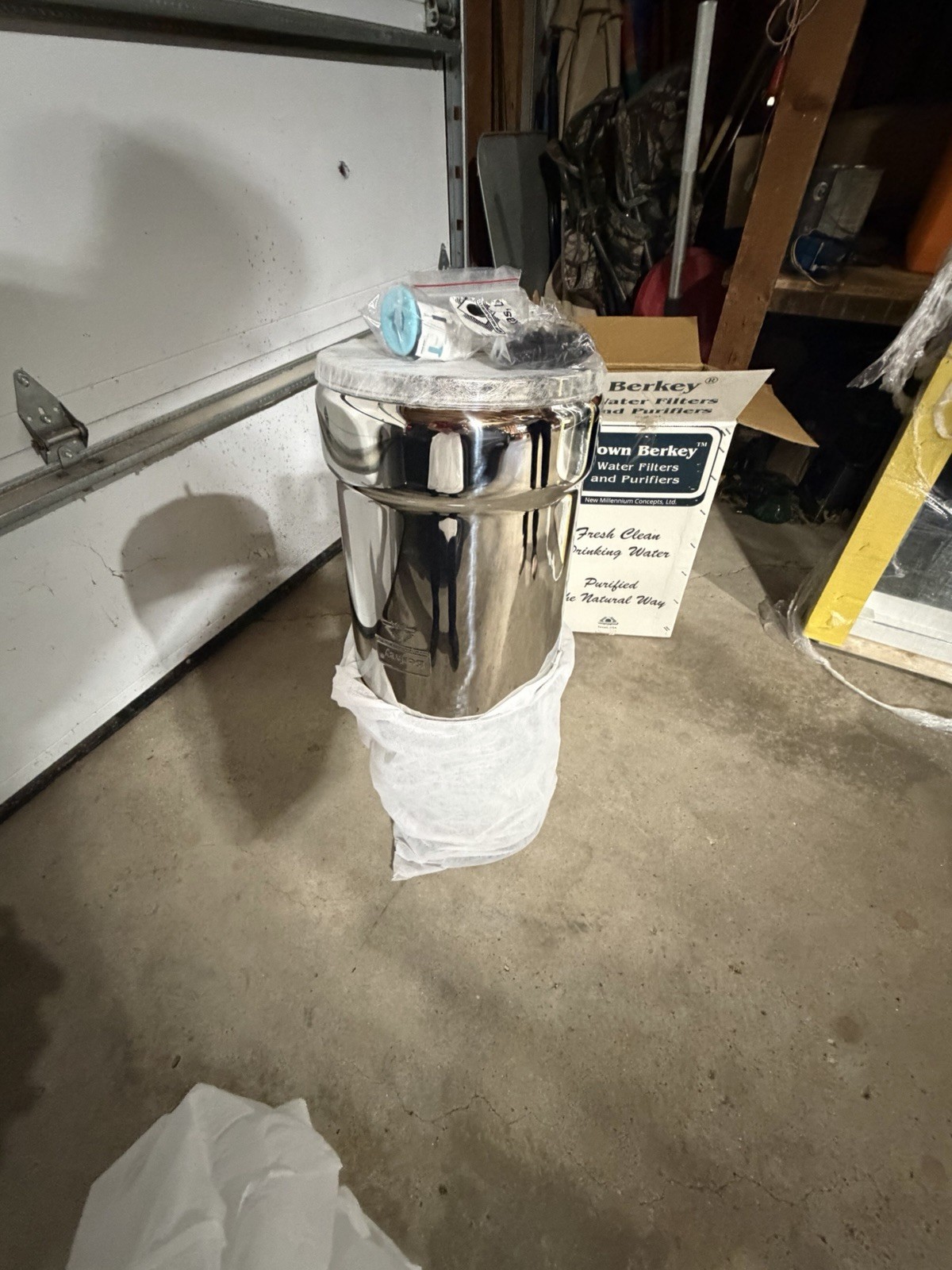 Crown Berkey Water Filter with filters, never out of the box except for photos.