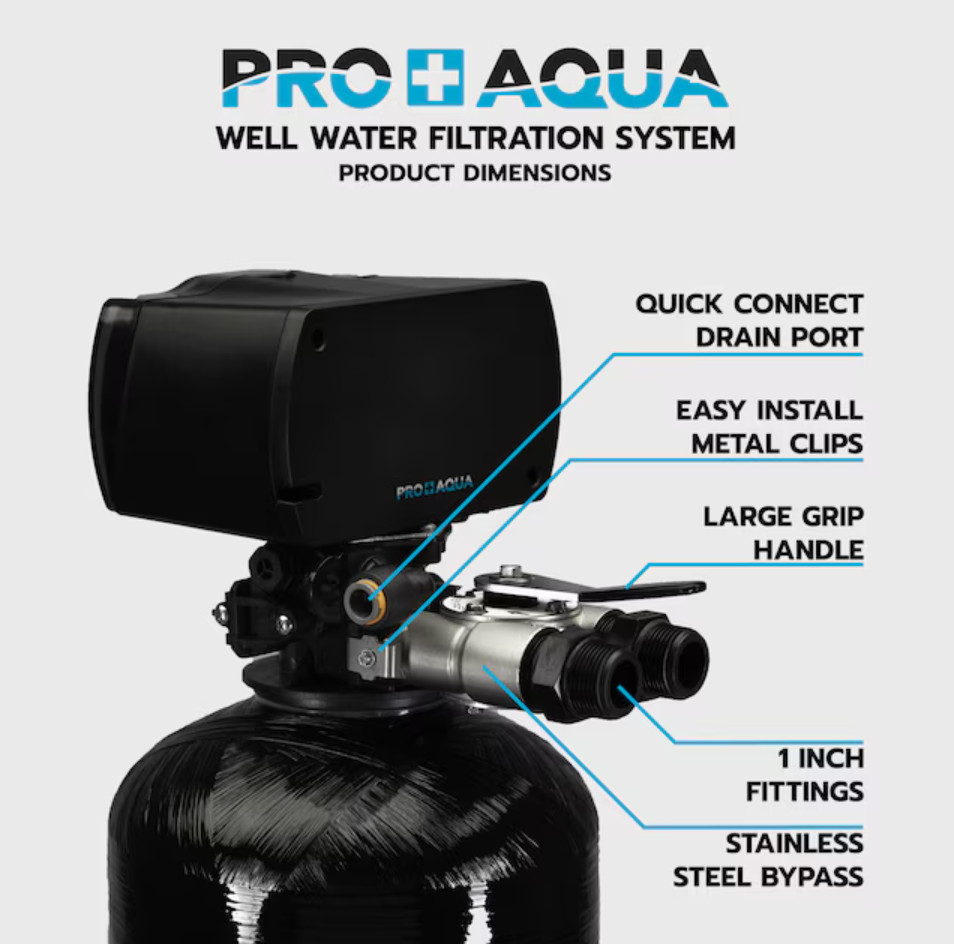 PRO+AQUA Well Water Filtration System 10 GPM Iron Filter Hot Deal New