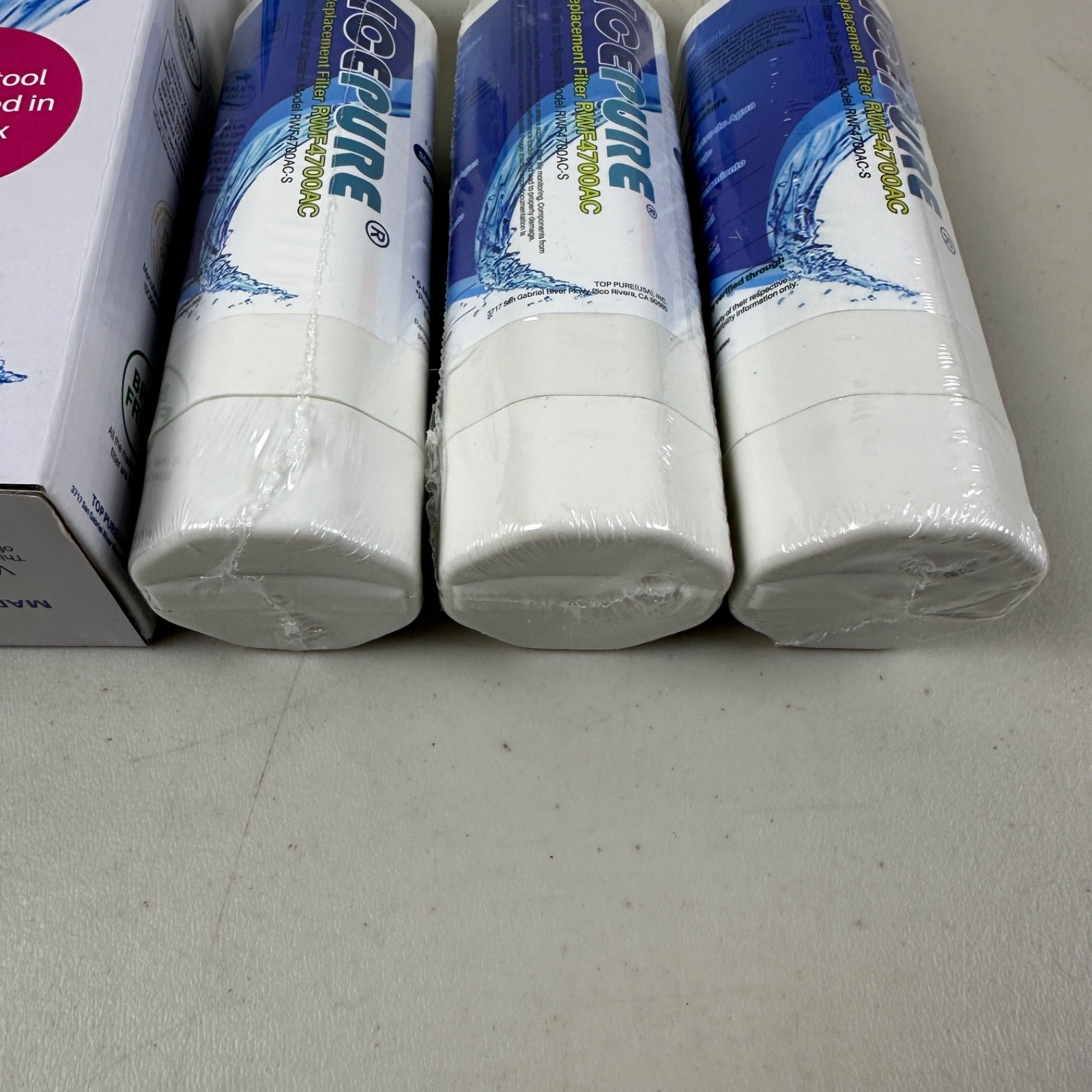 3 PACK ICEPURE ADQ747935 RWF4700AC Water Filter Replacement for LG LT1000P