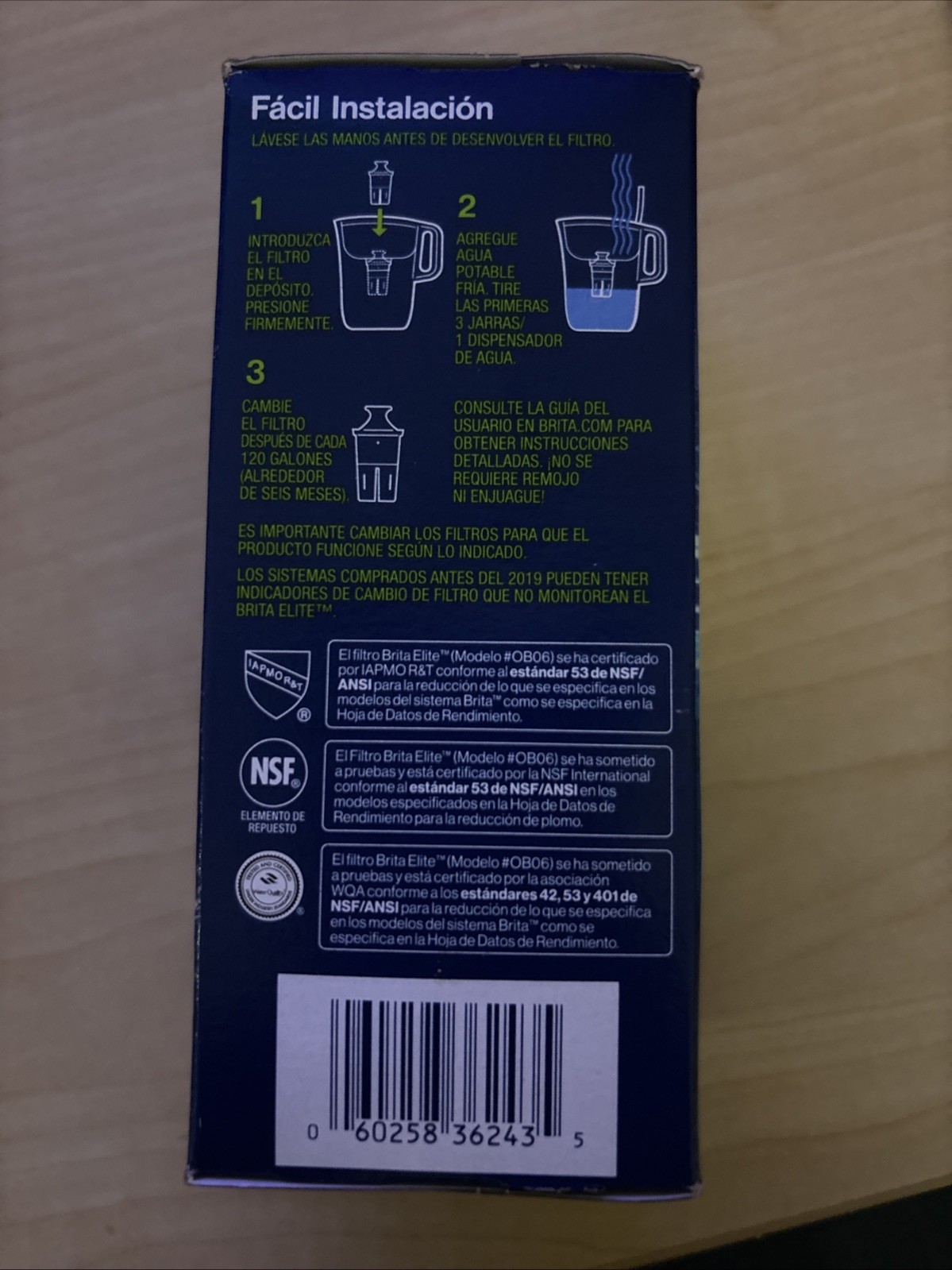 Brita Elite Water Filter for Pitcher – Dark Blue
