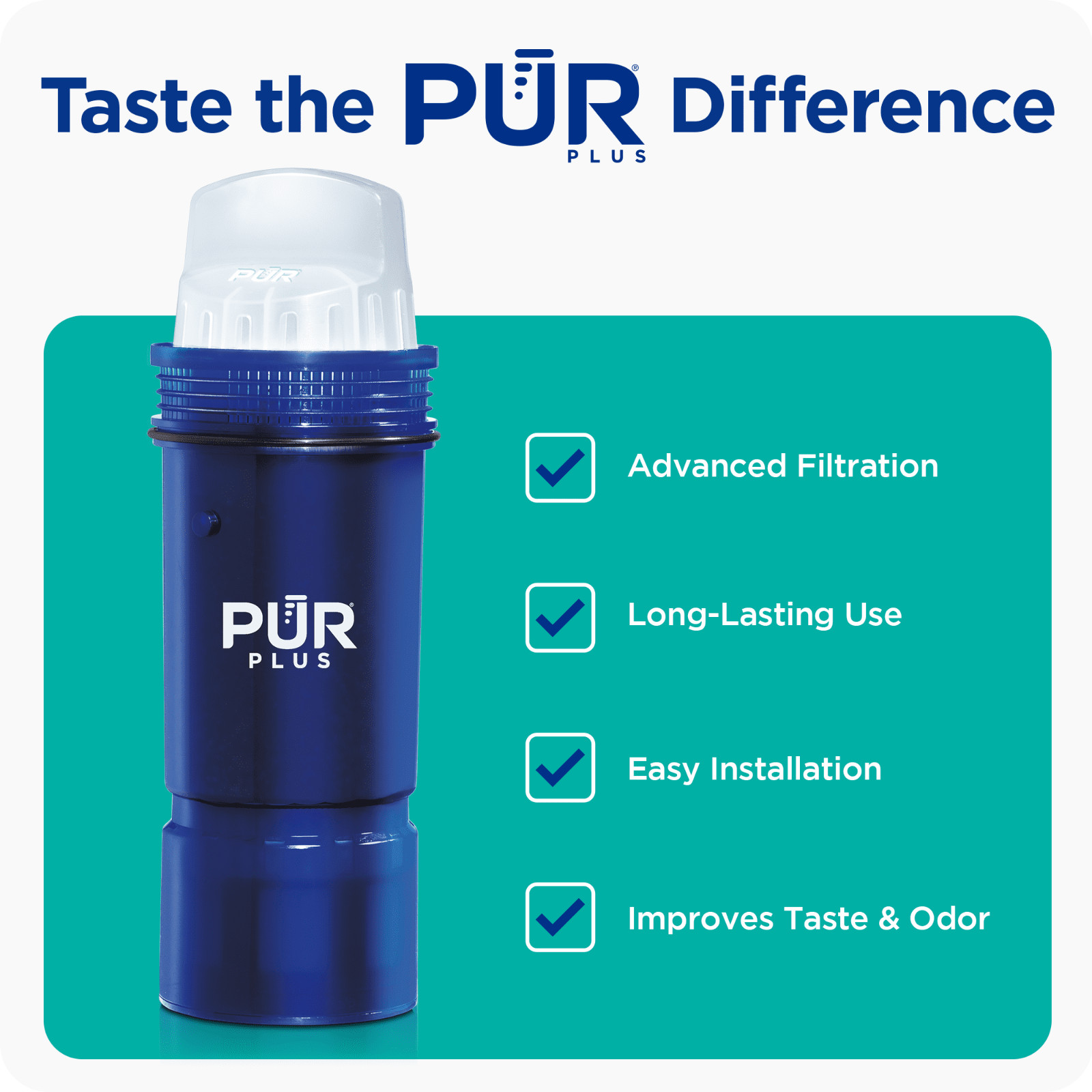 PUR PLUS 3 Count Water Filter Pitcher Replacement NSF Certified Lead Reduction