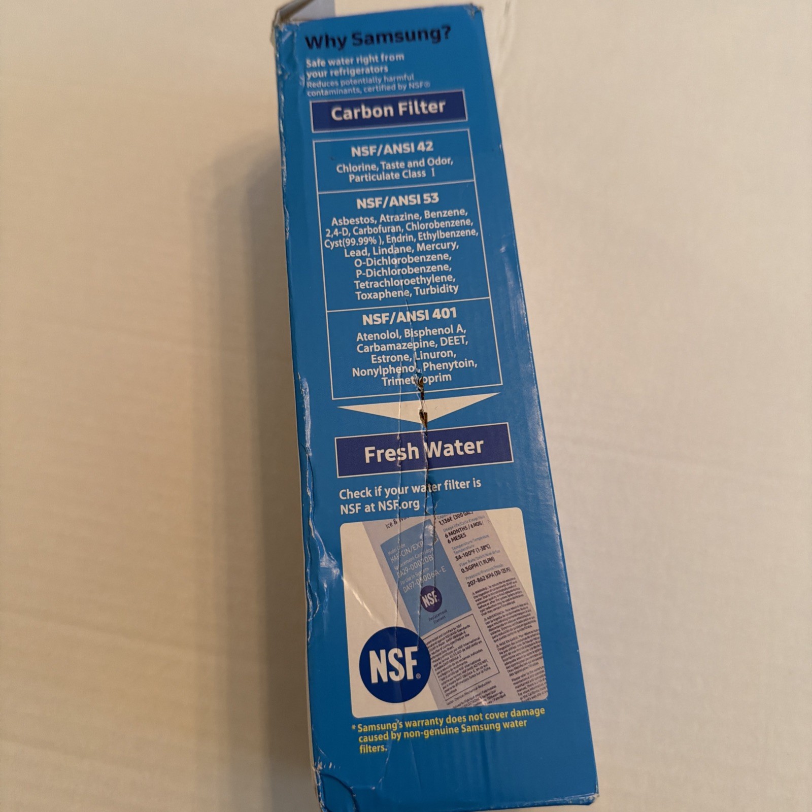 1 PACK Genuine Samsung DA29-00020B HAF-CIN/EXP Water Filter NEW M