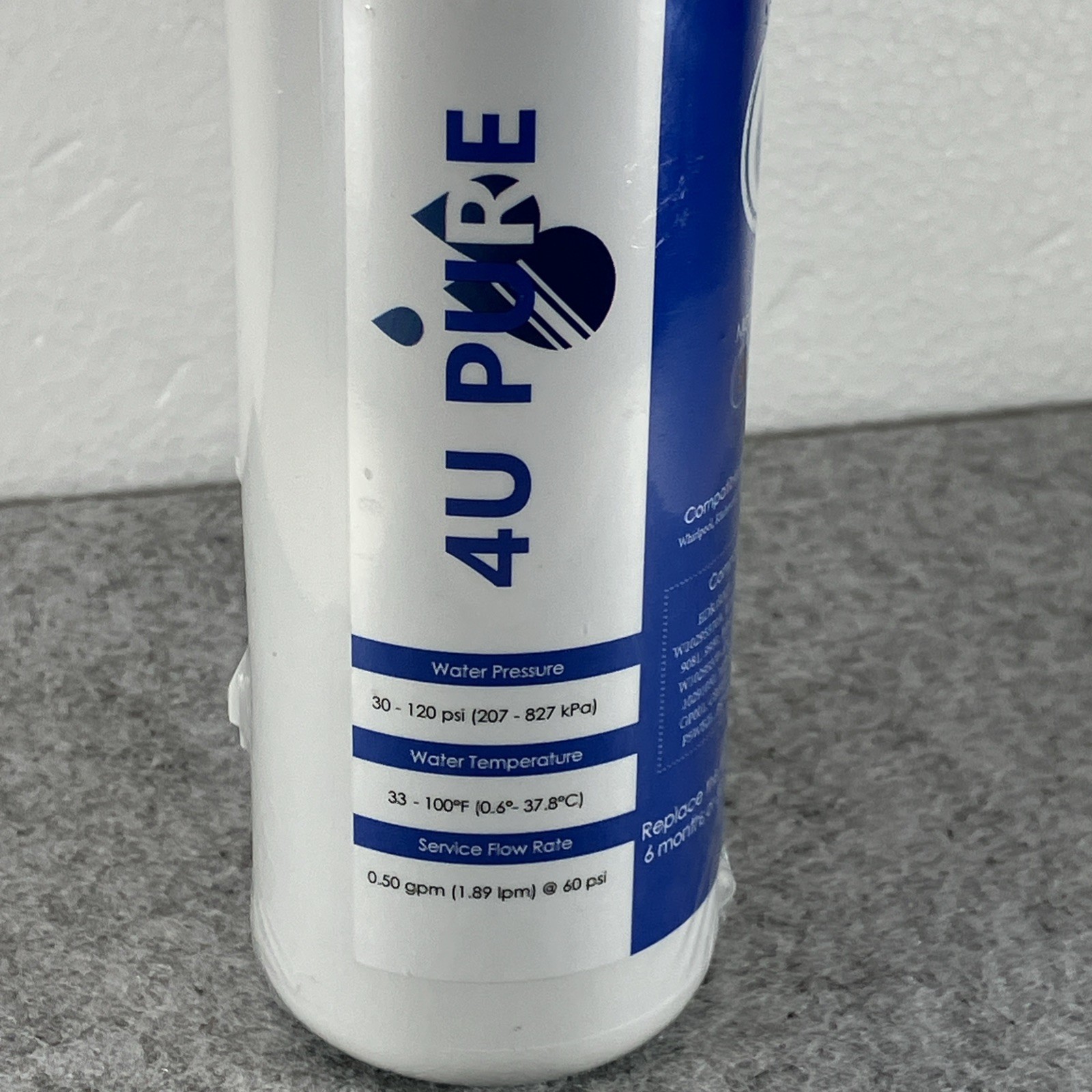 4U PURE Model SMF1003 Refrigerator Water Filter 6 Month 200 Gallons New Sealed