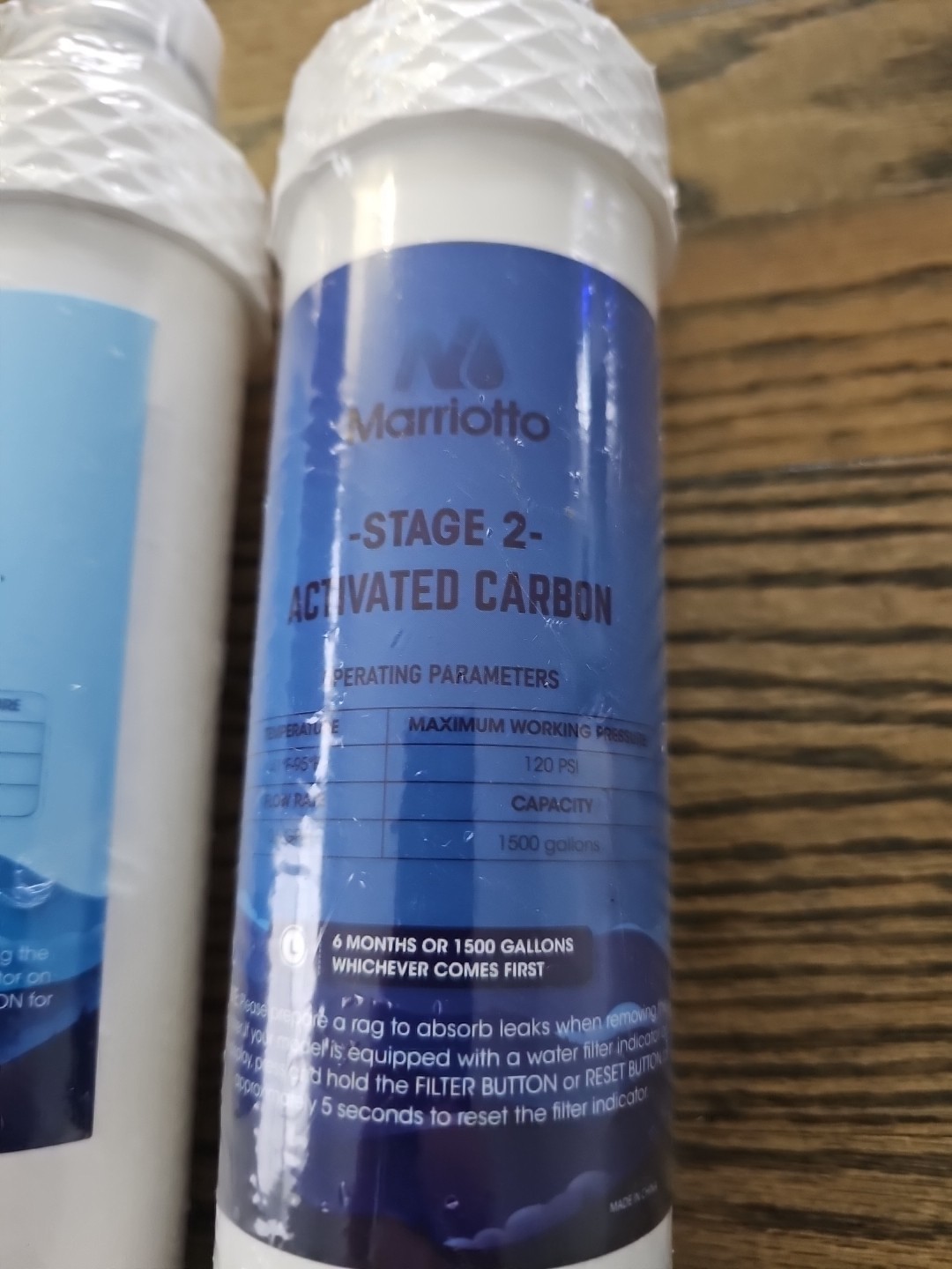 Marriotto Stage 1&2 PP cotton sediment&Activated Carbon Filter
