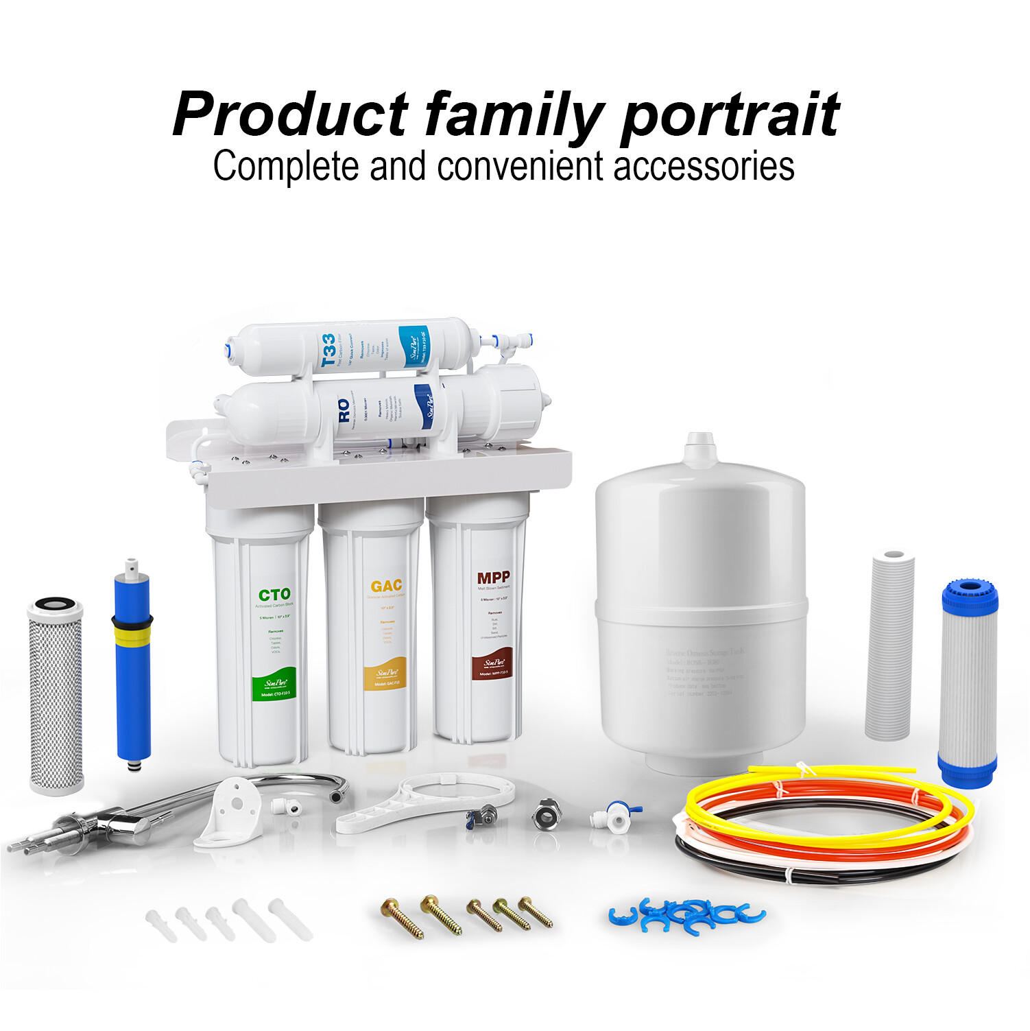 100GPD 5 Stage Under Sink Ro Reverse Osmosis System Drinking Water Filtration