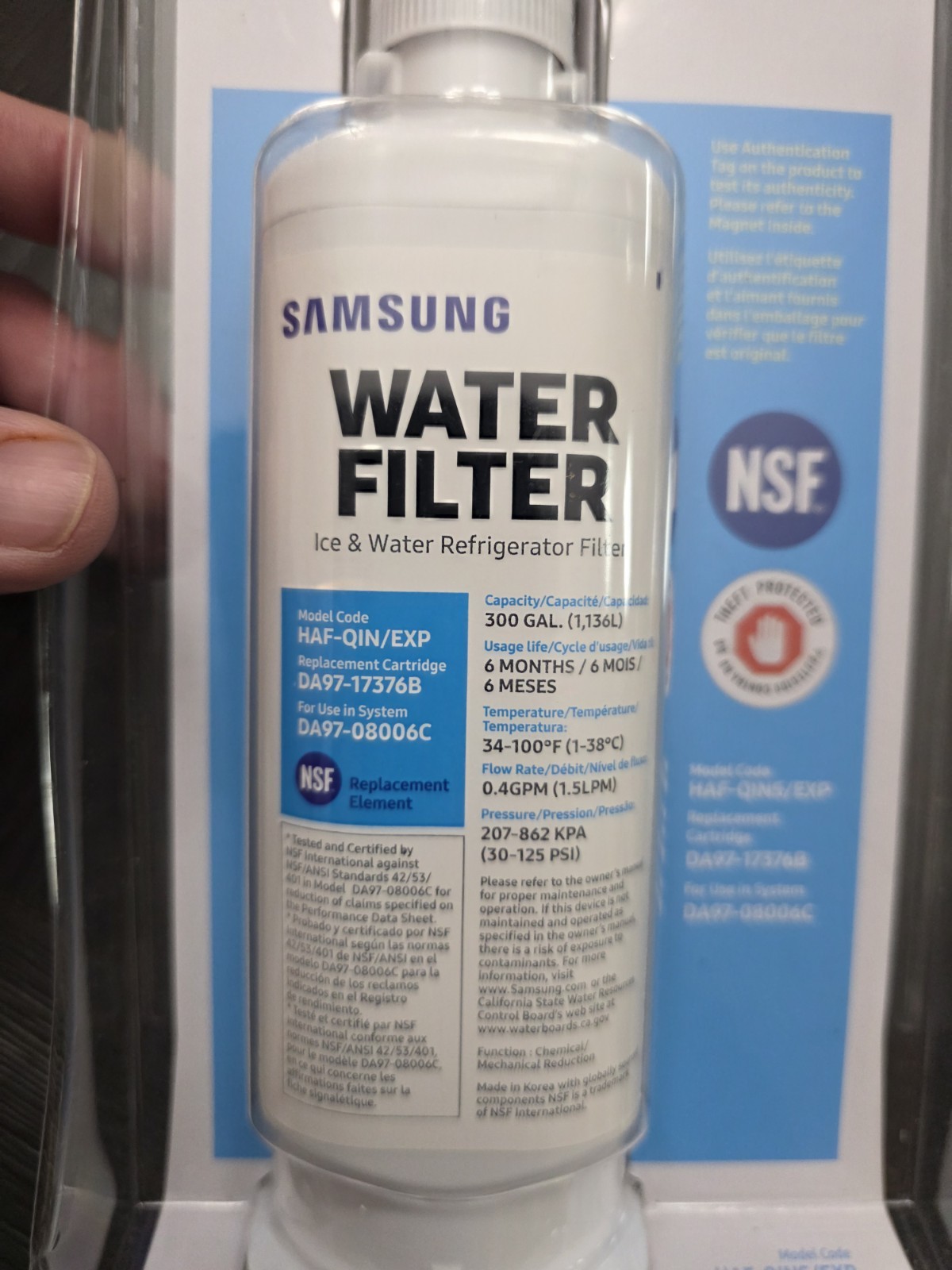 Samsung HAF-QINS/EXP Refrigerator Water Filter New Sealed!! 🔥