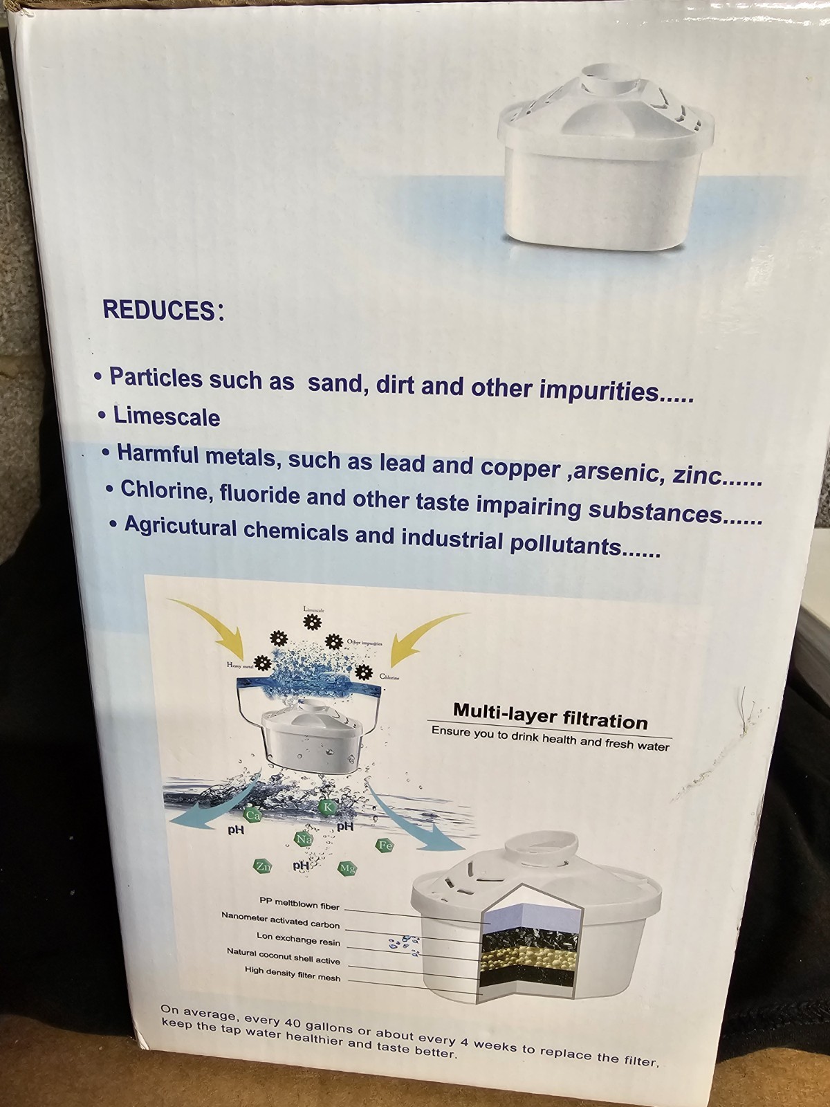 Alkaline Water Filter Pitcher 3.5L with 2 Filters BPA Free 7 Stage Purification