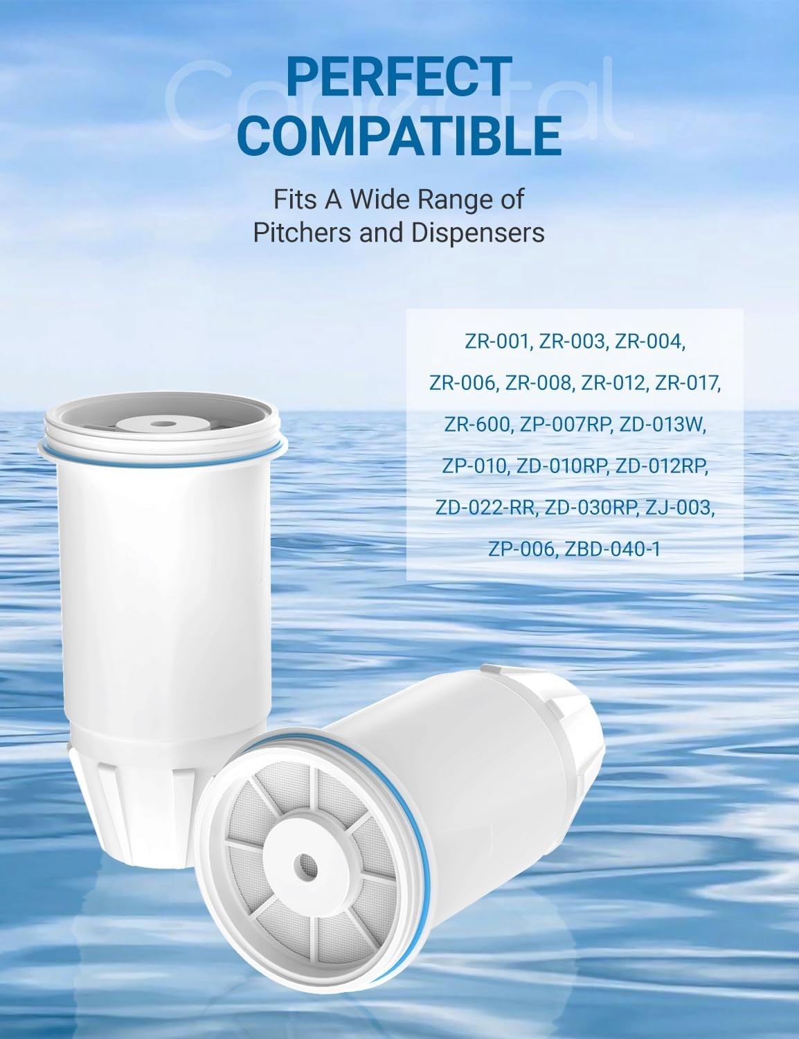 Upgrade ZR-001, ZR-017, ZR-004 Replacement Water Filters,Water Pitchers and D…