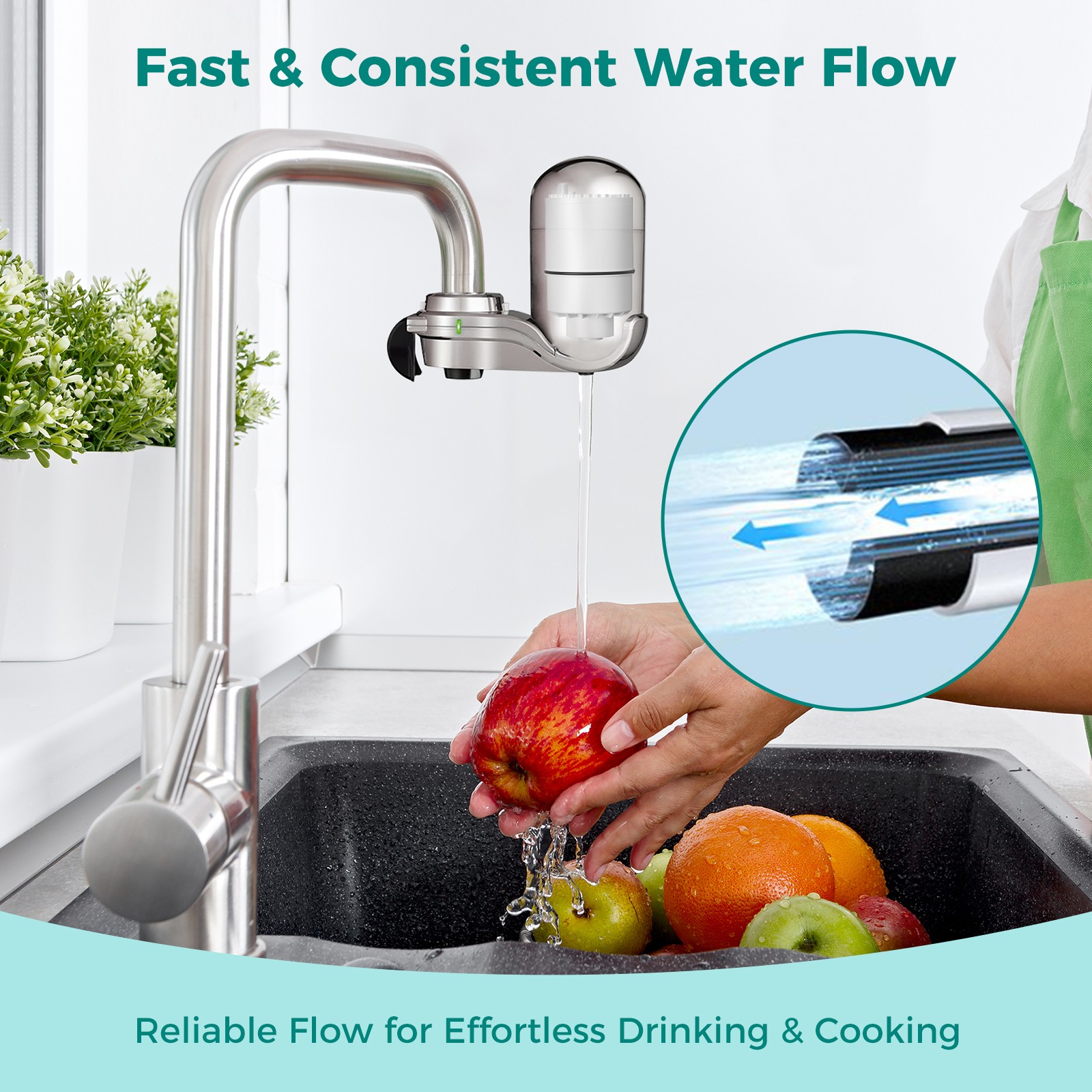 #RF-3375 Faucet Water Filter Replacement for PFM400H FM3700 PFM350V , 3-Pack