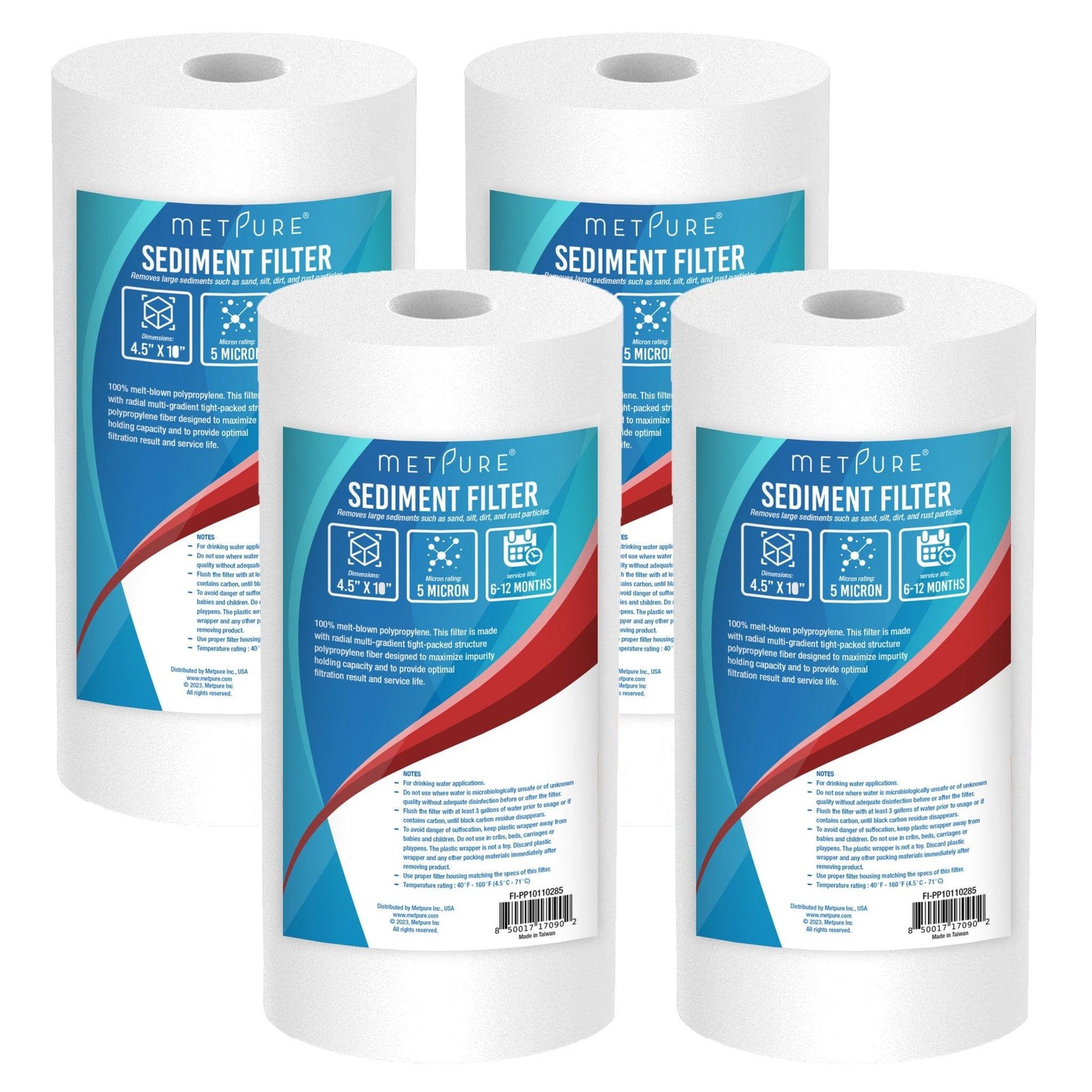 1 to 18 PACK 20″ x 4.5″ Whole House PP Sediment Water Filter Cartridges 5 Micron
