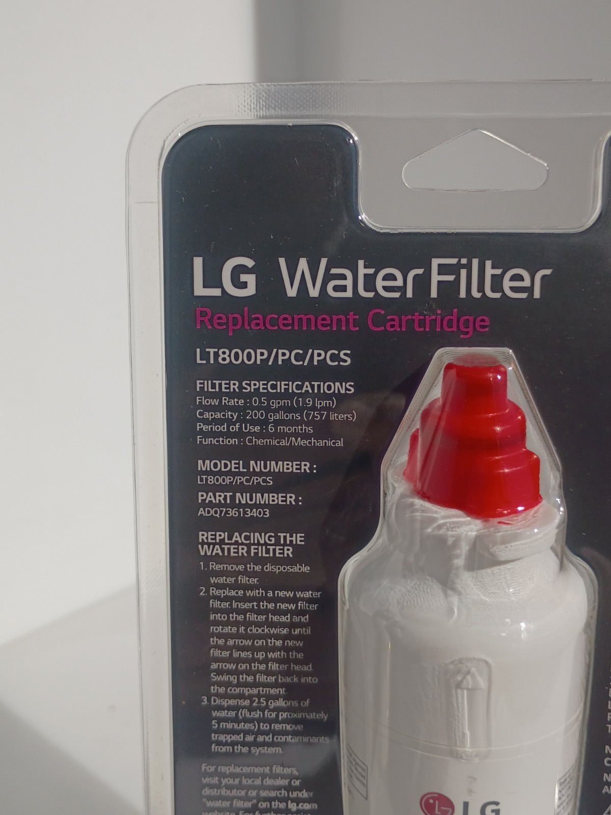 LG LT800P Refrigerator Water Filter ADQ73613403 Fits Kenmore 9490 NSF OEM 3 Pack