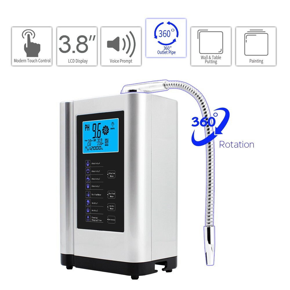 Alkaline Water Ionizer machine hydrogen water Purifier pH3.5-10.5 Water filter