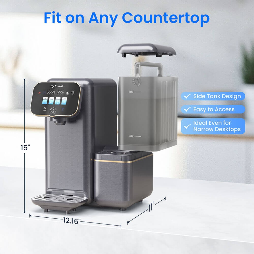 Hydrofast C100 Water Filters & 41-100.4°F Countertop Reverse Osmosis System,