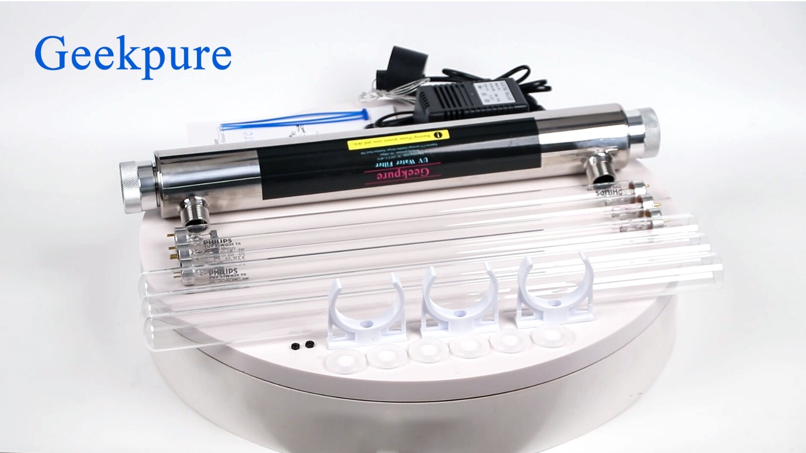 Geekpure Whole House U-V 6 GPM Water Filter System-3 UV Filter + 3 Quartz Sleeve